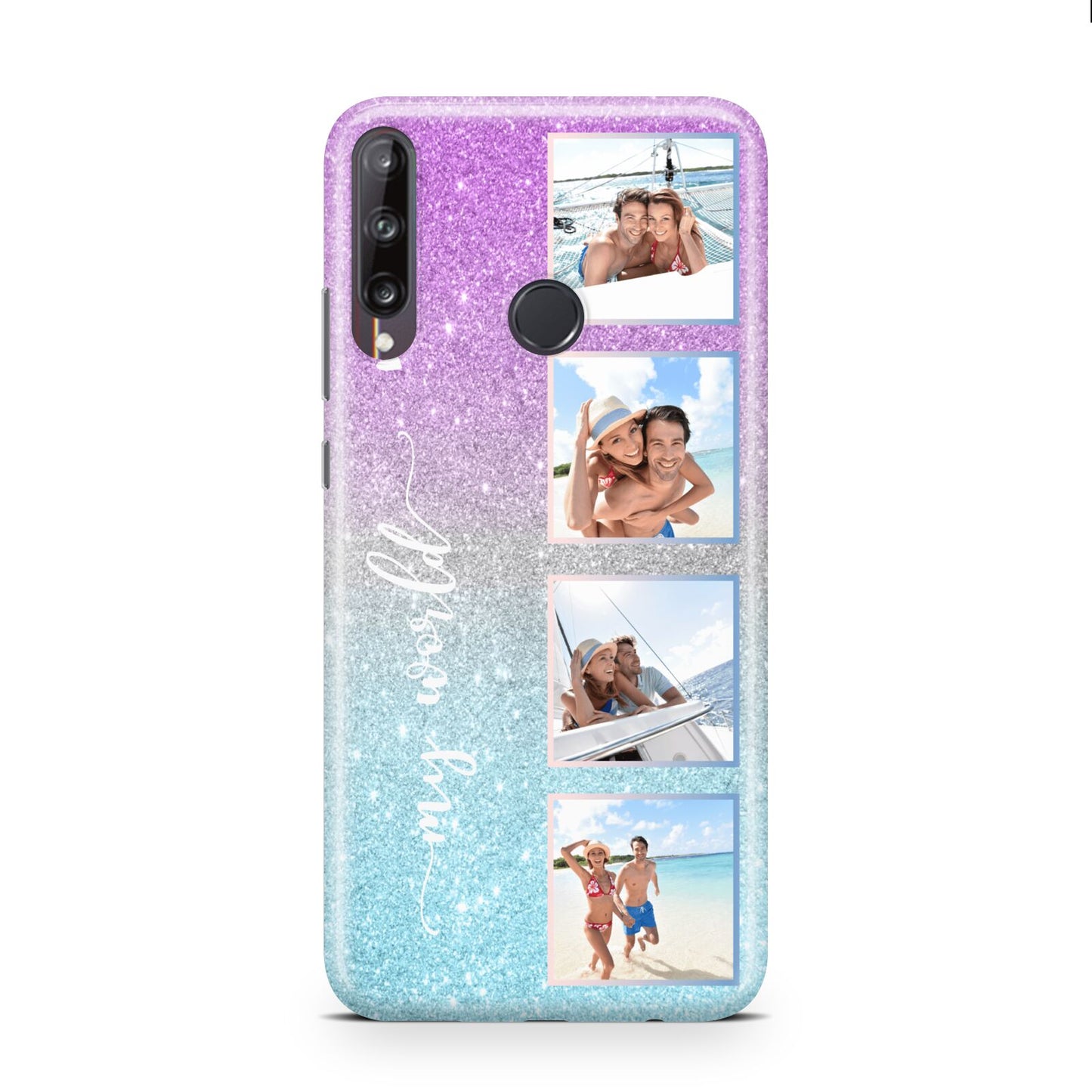 Custom Glitter Photo Huawei P40 Lite E Phone Case