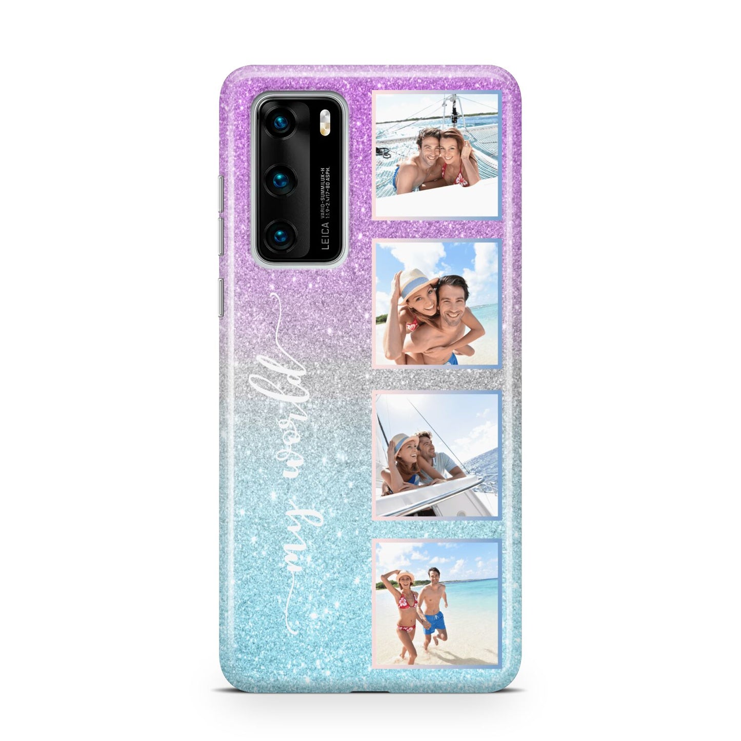 Custom Glitter Photo Huawei P40 Phone Case