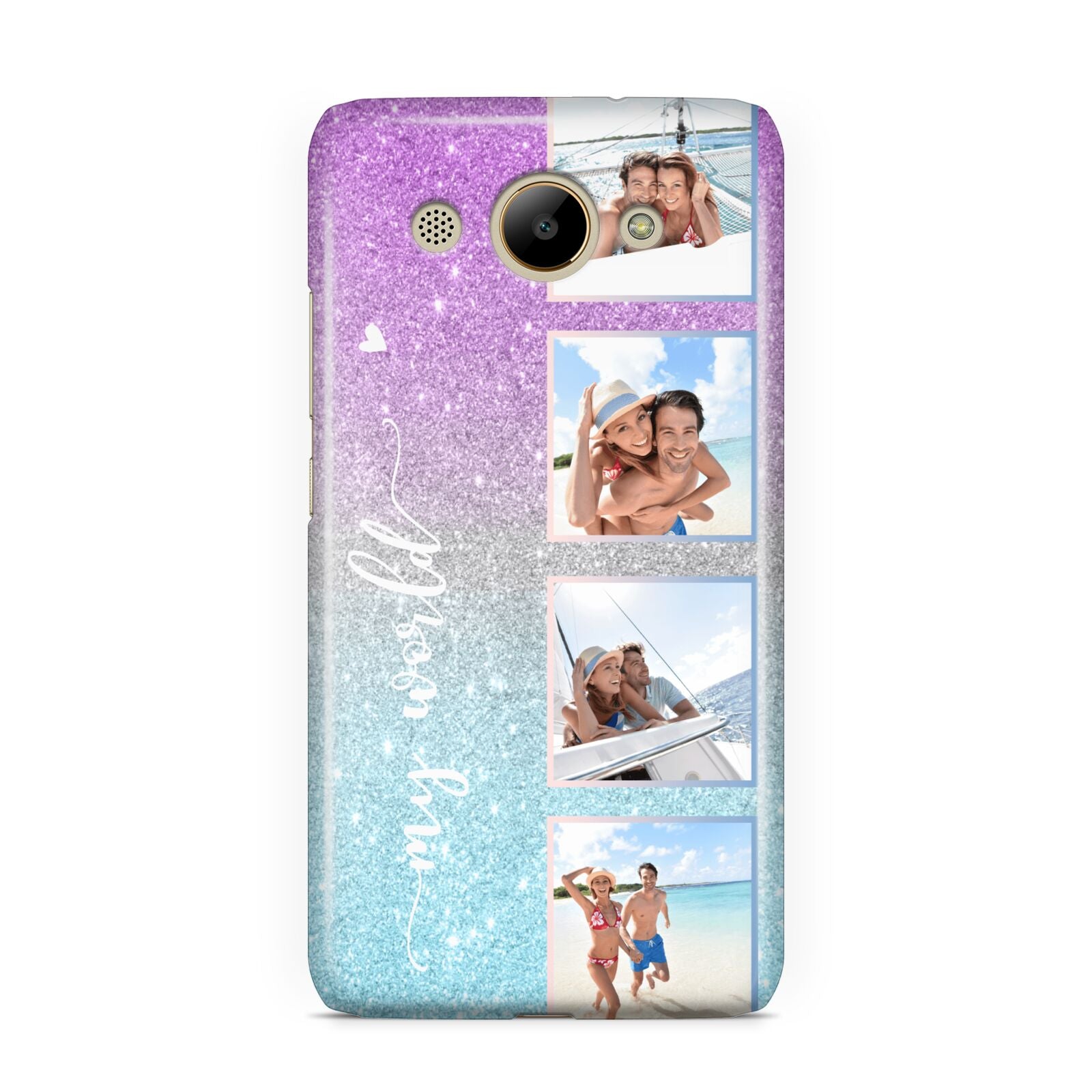 Custom Glitter Photo Huawei Y3 2017