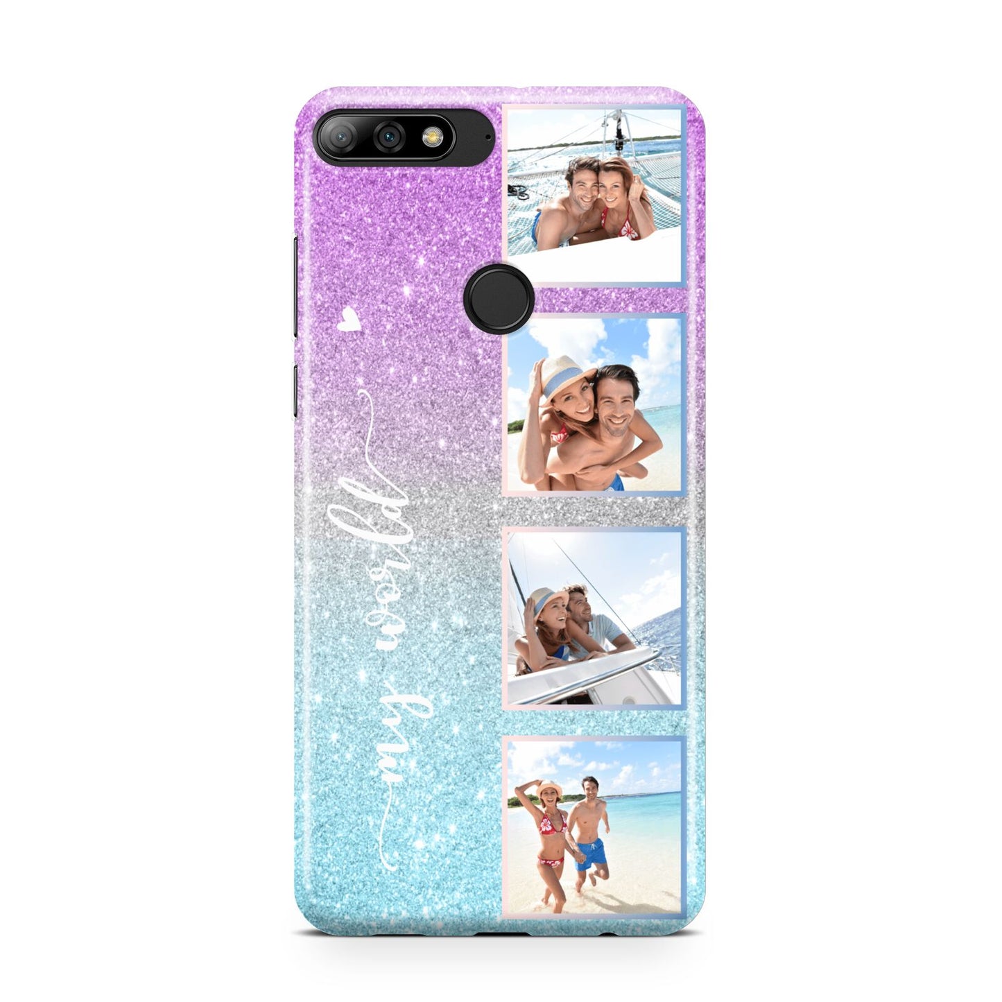 Custom Glitter Photo Huawei Y7 2018