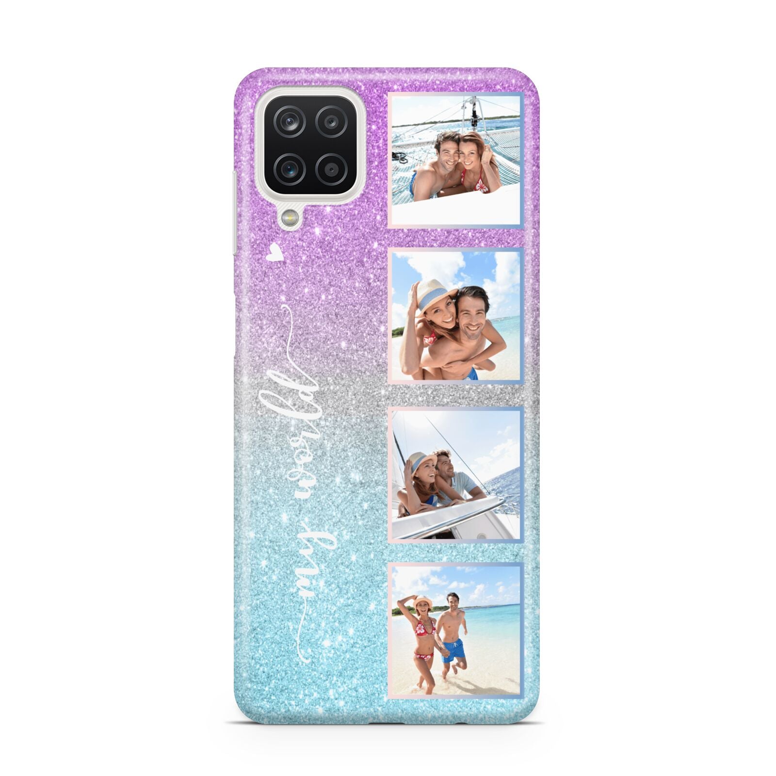 Custom Glitter Photo Samsung A12 Case