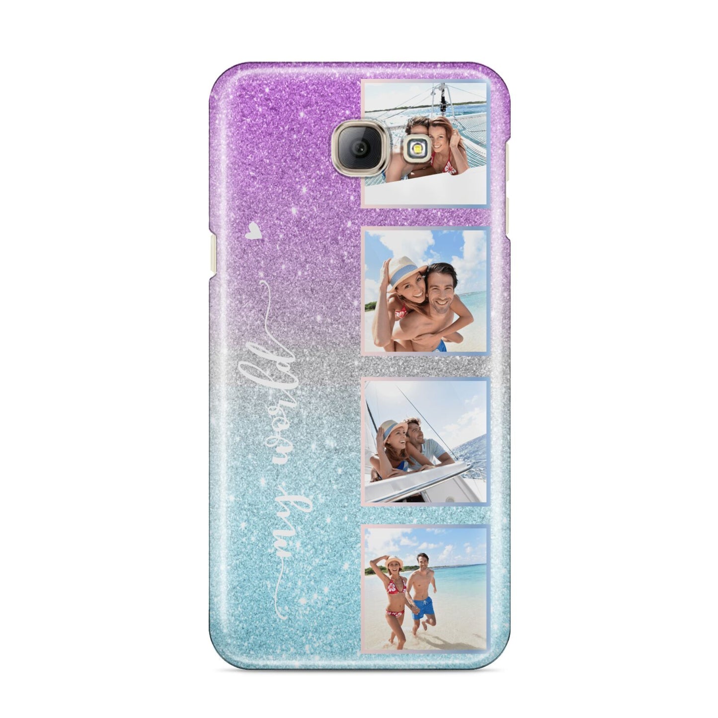 Custom Glitter Photo Samsung Galaxy A8 2016 Case