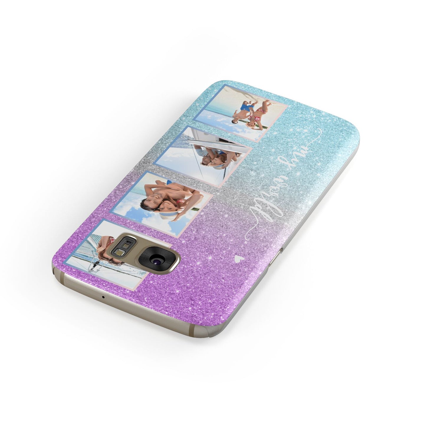 Custom Glitter Photo Samsung Galaxy Case Front Close Up