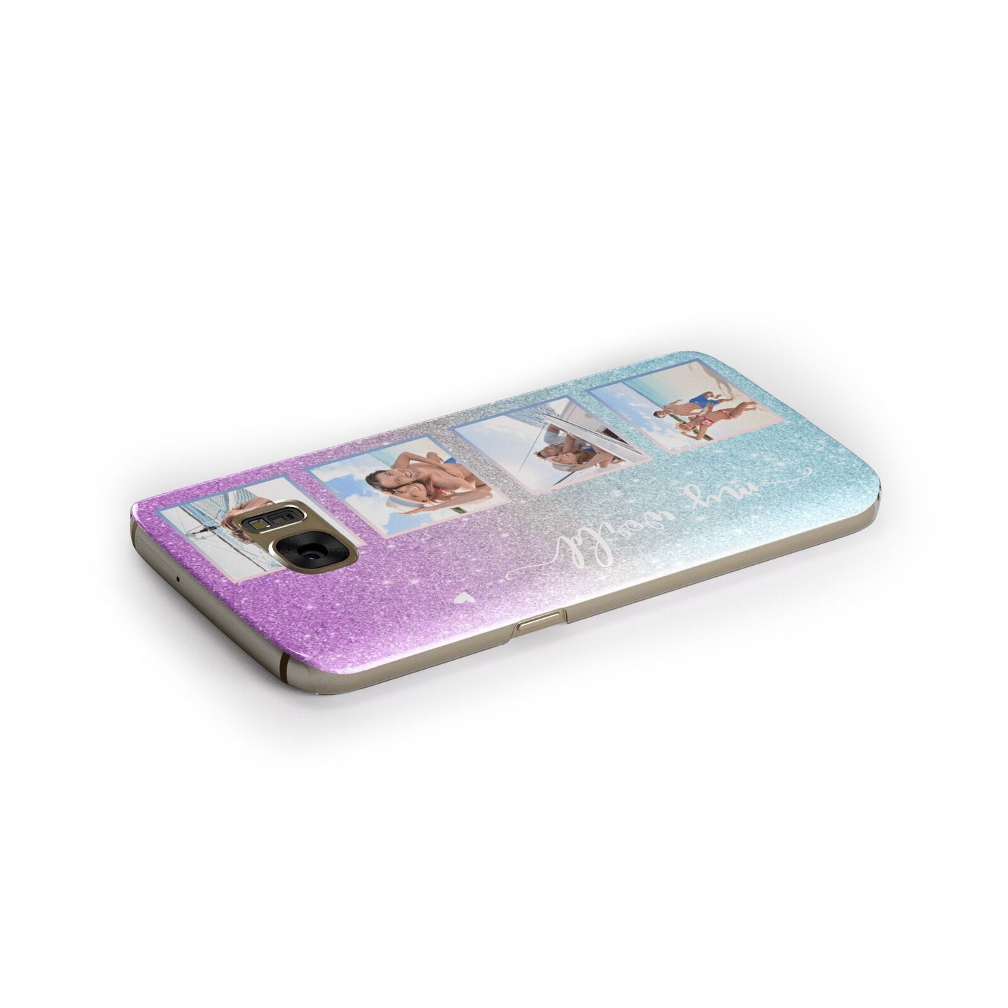 Custom Glitter Photo Samsung Galaxy Case Side Close Up