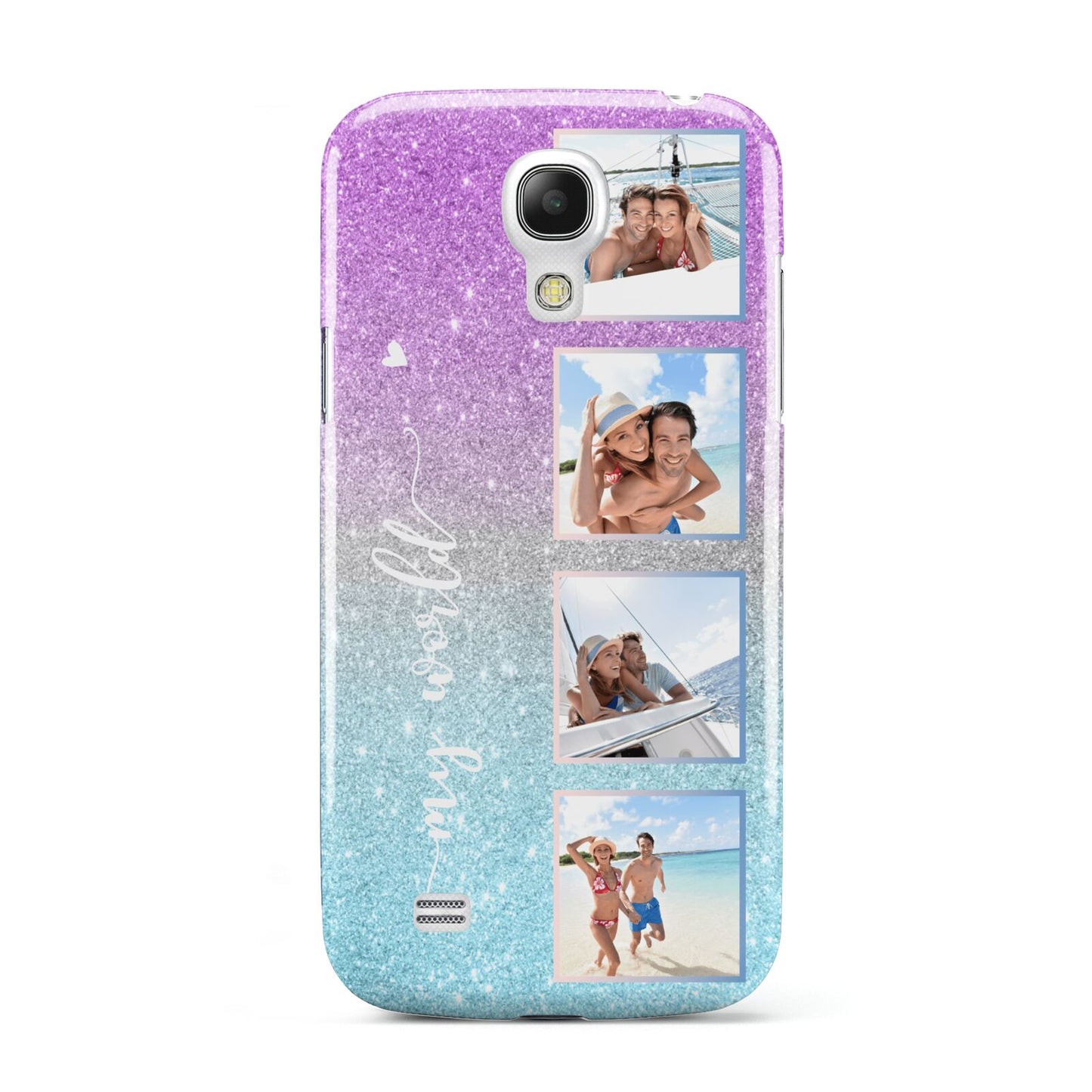 Custom Glitter Photo Samsung Galaxy S4 Mini Case