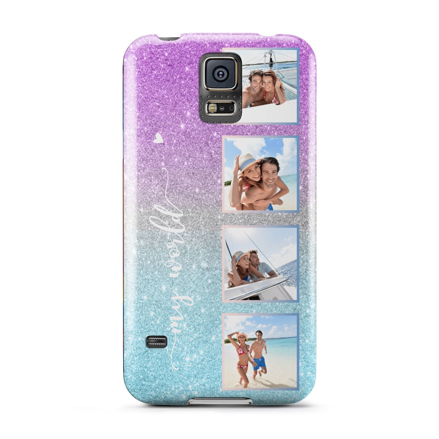 Custom Glitter Photo Samsung Galaxy S5 Case