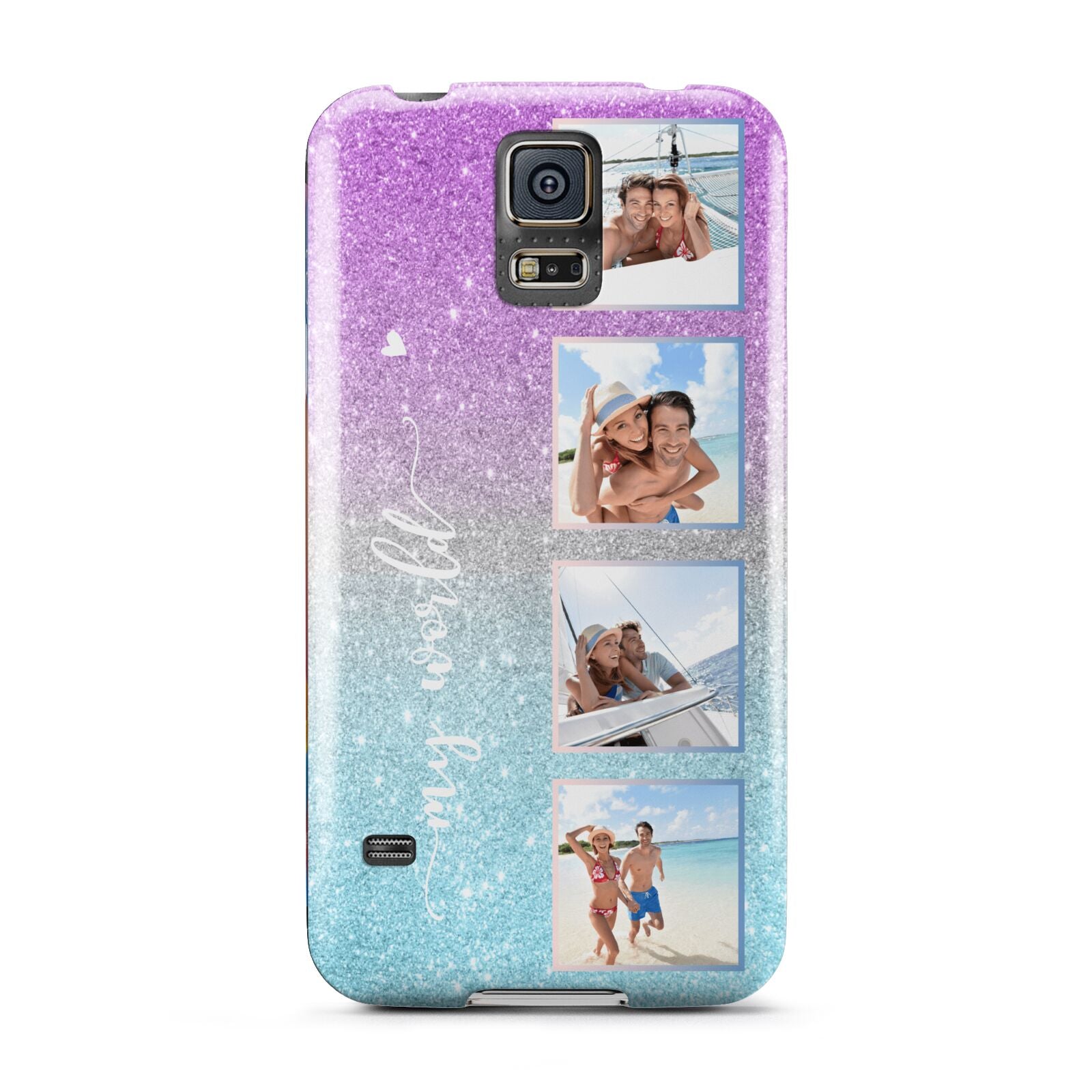 Custom Glitter Photo Samsung Galaxy S5 Case