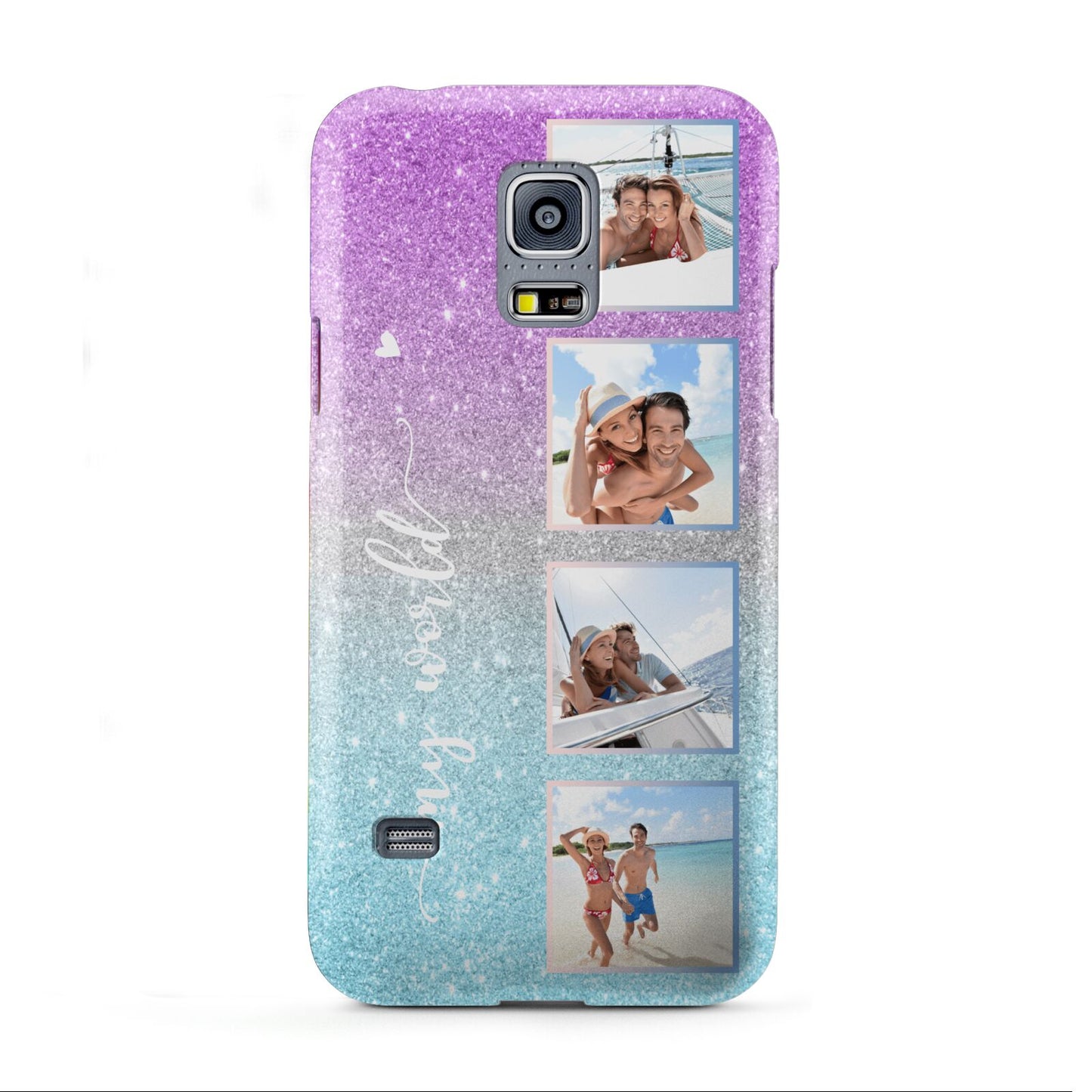 Custom Glitter Photo Samsung Galaxy S5 Mini Case