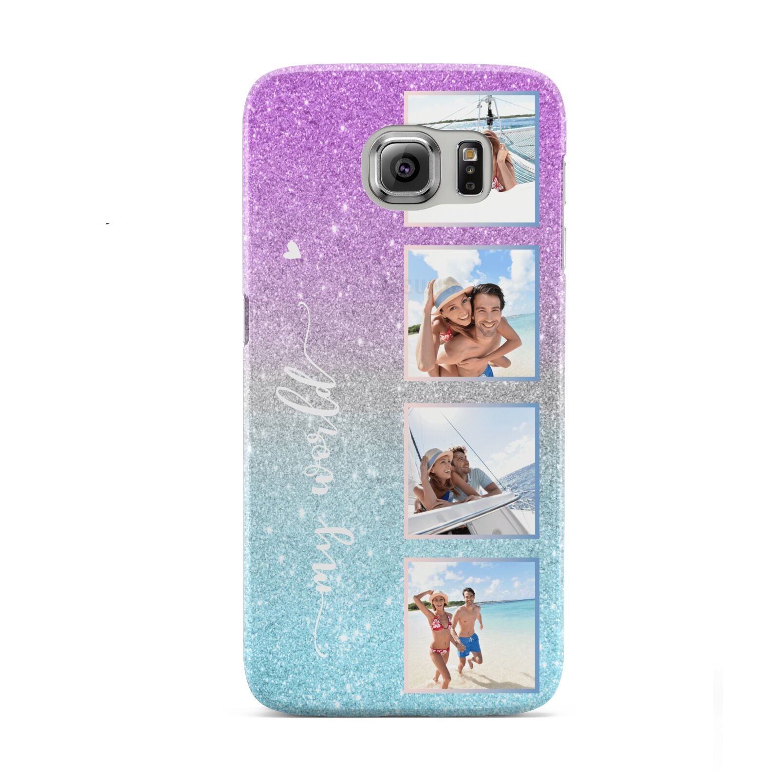 Custom Glitter Photo Samsung Galaxy S6 Case