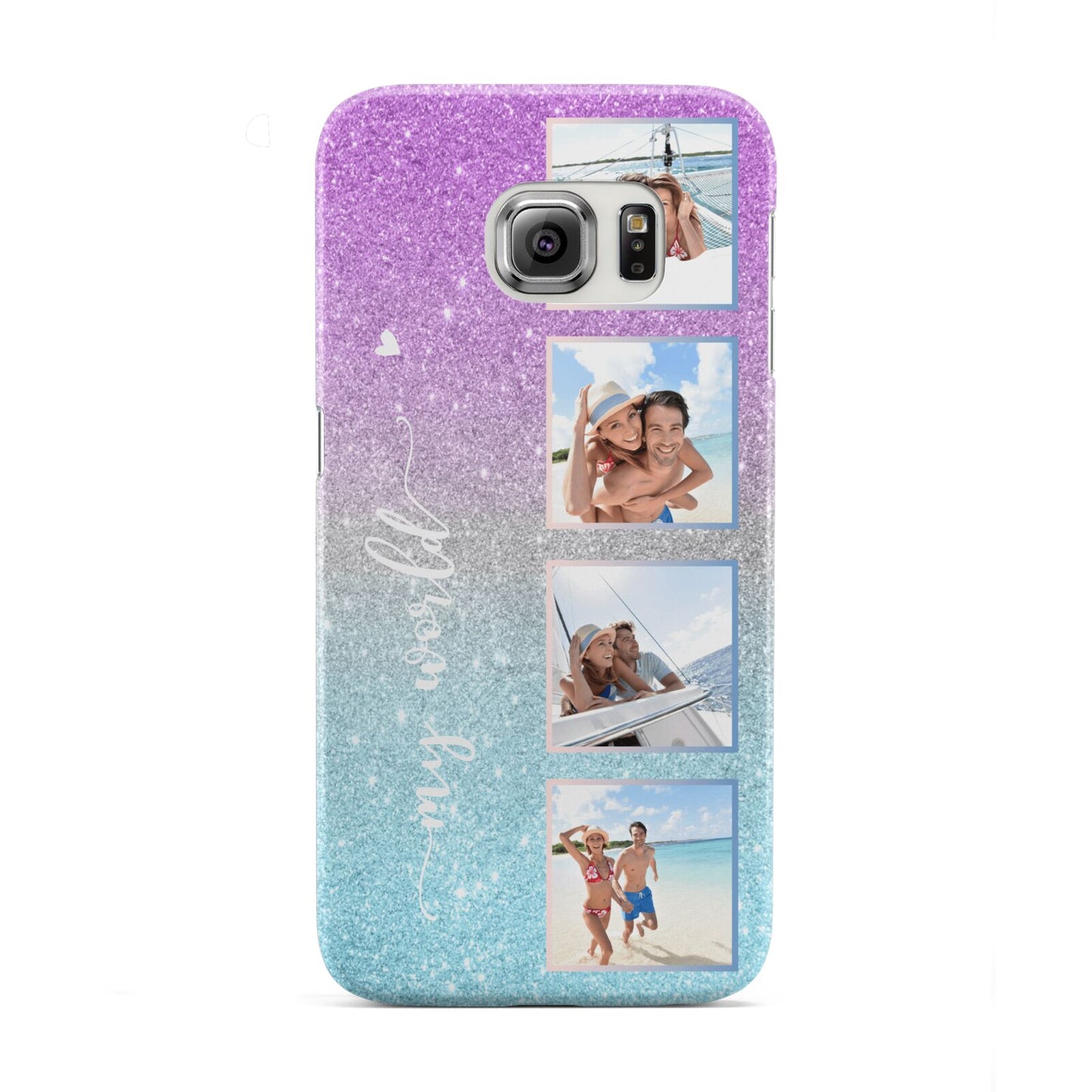 Custom Glitter Photo Samsung Galaxy S6 Edge Case