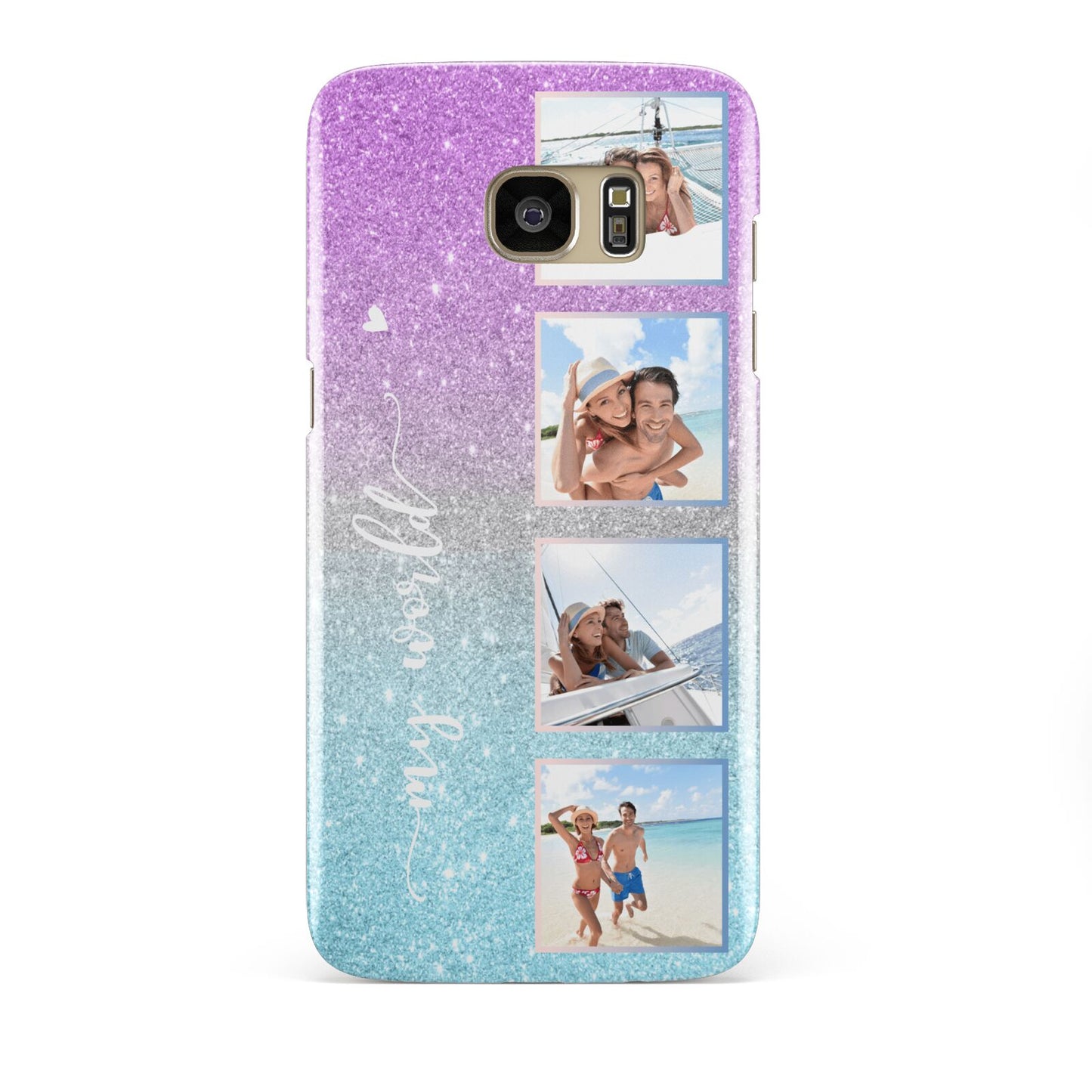 Custom Glitter Photo Samsung Galaxy S7 Edge Case