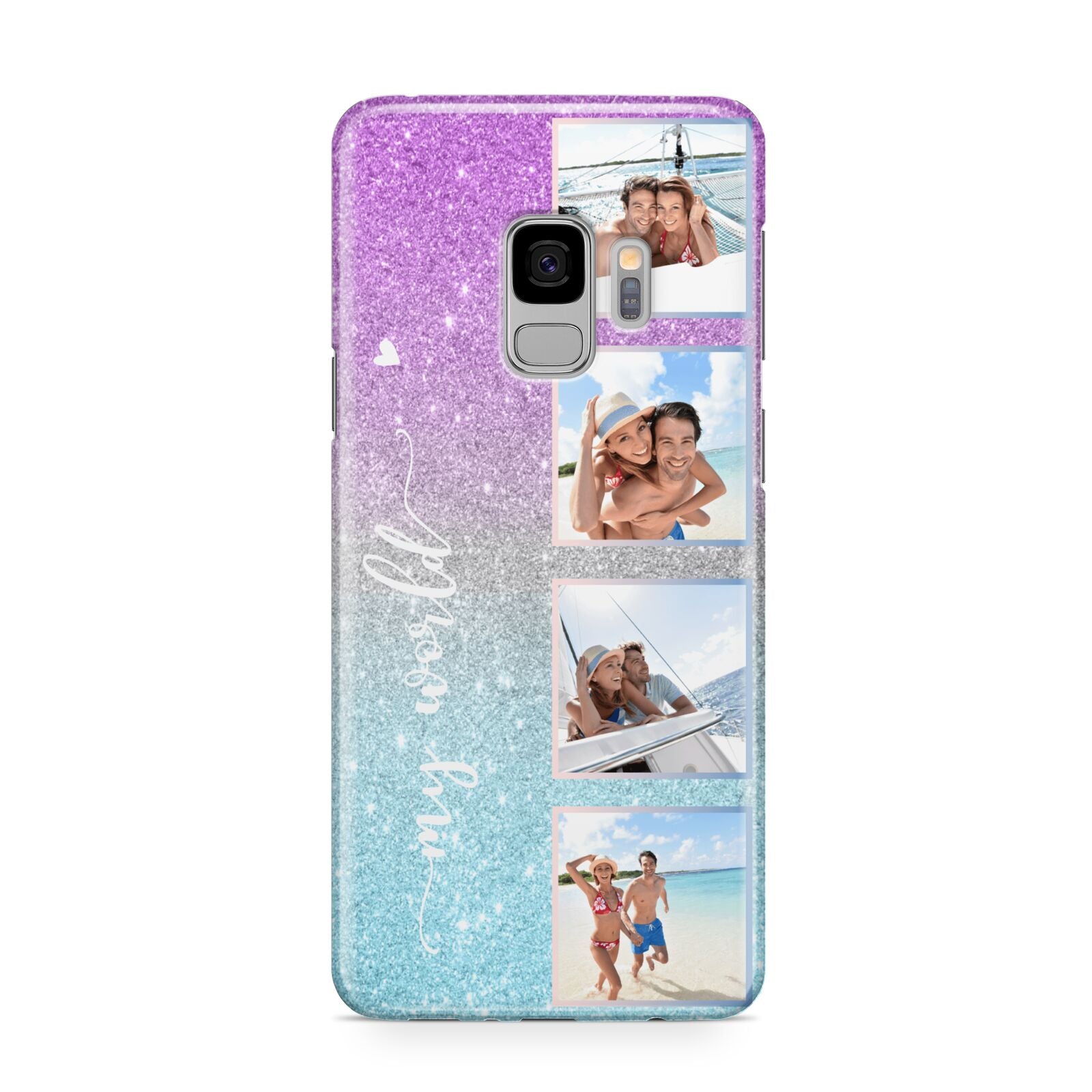 Custom Glitter Photo Samsung Galaxy S9 Case