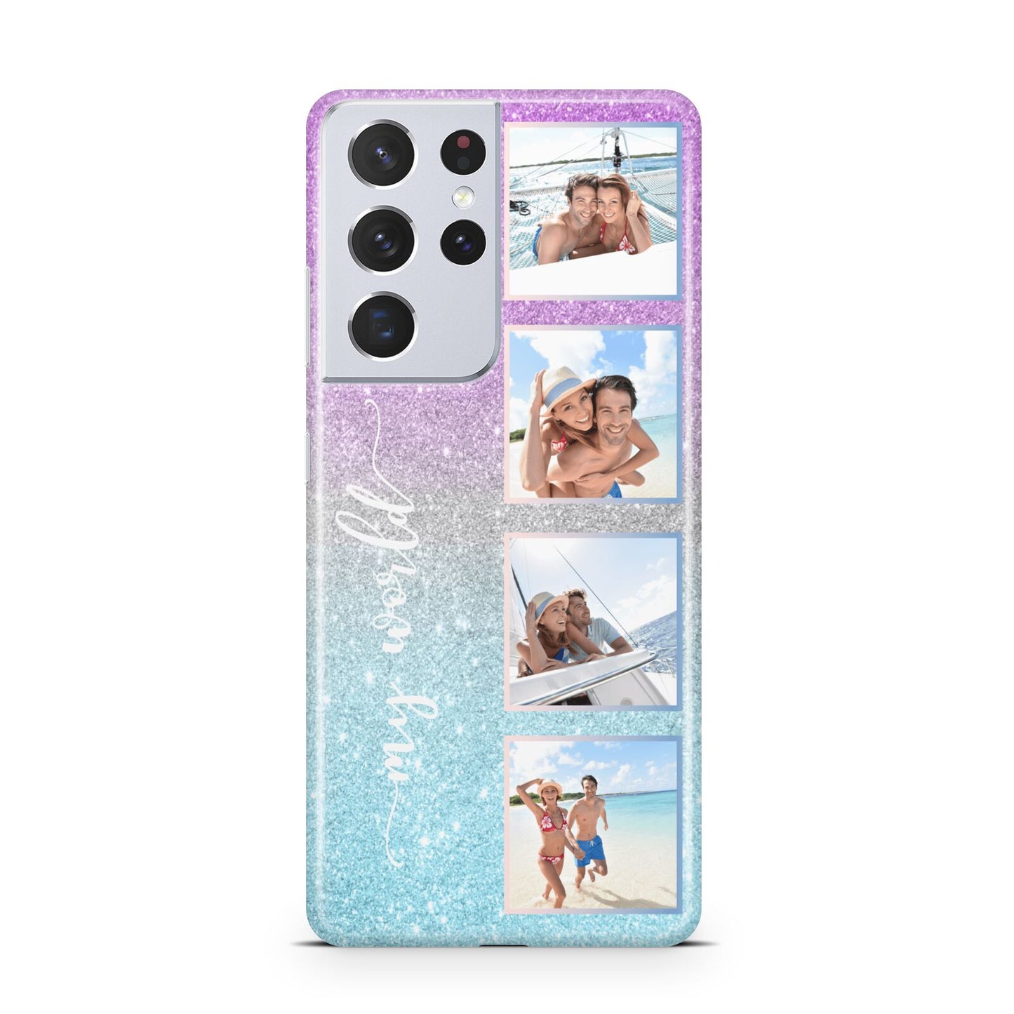 Custom Glitter Photo Samsung S21 Ultra Case