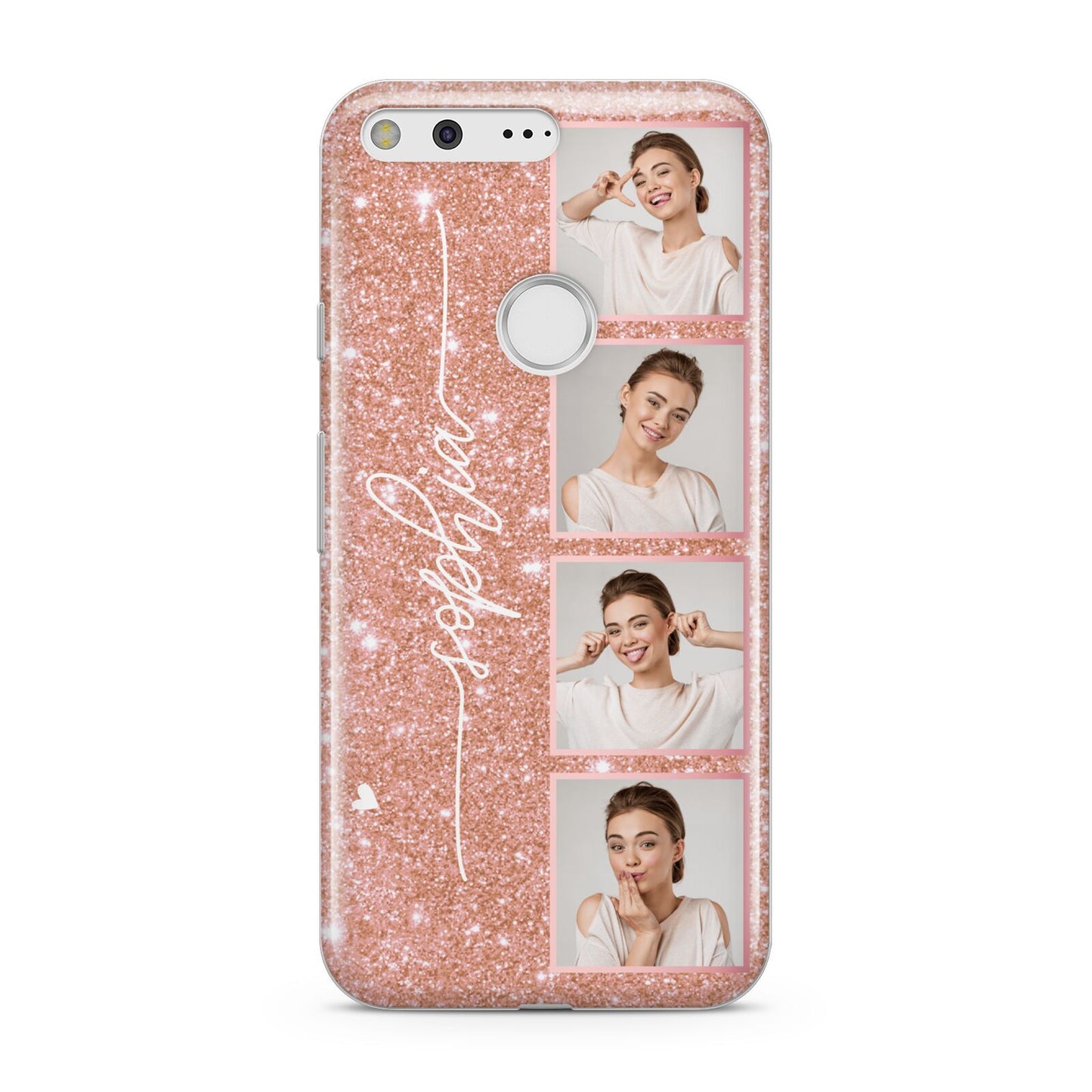 Custom Glitter Photo Strip Google Pixel Case