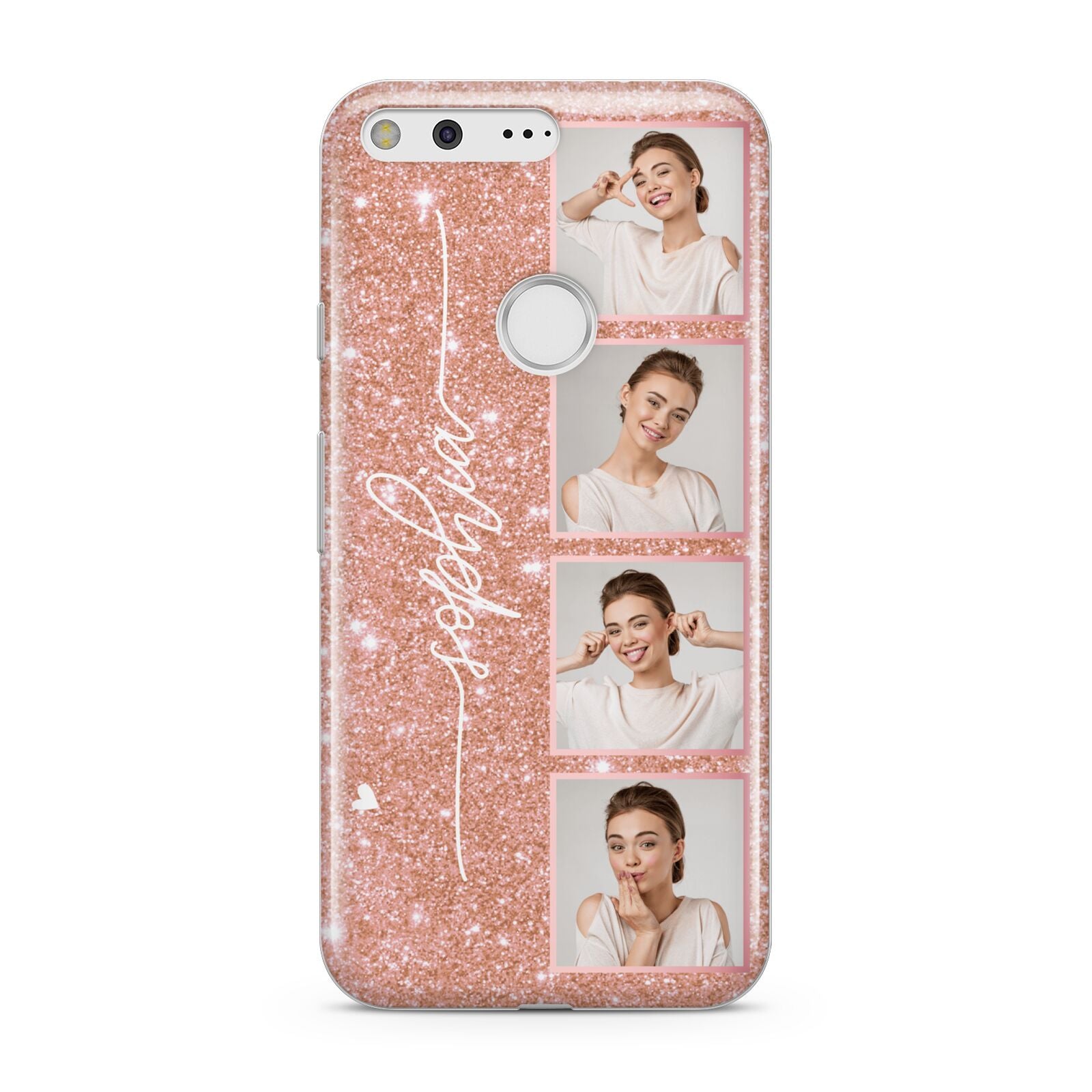 Custom Glitter Photo Strip Google Pixel Case