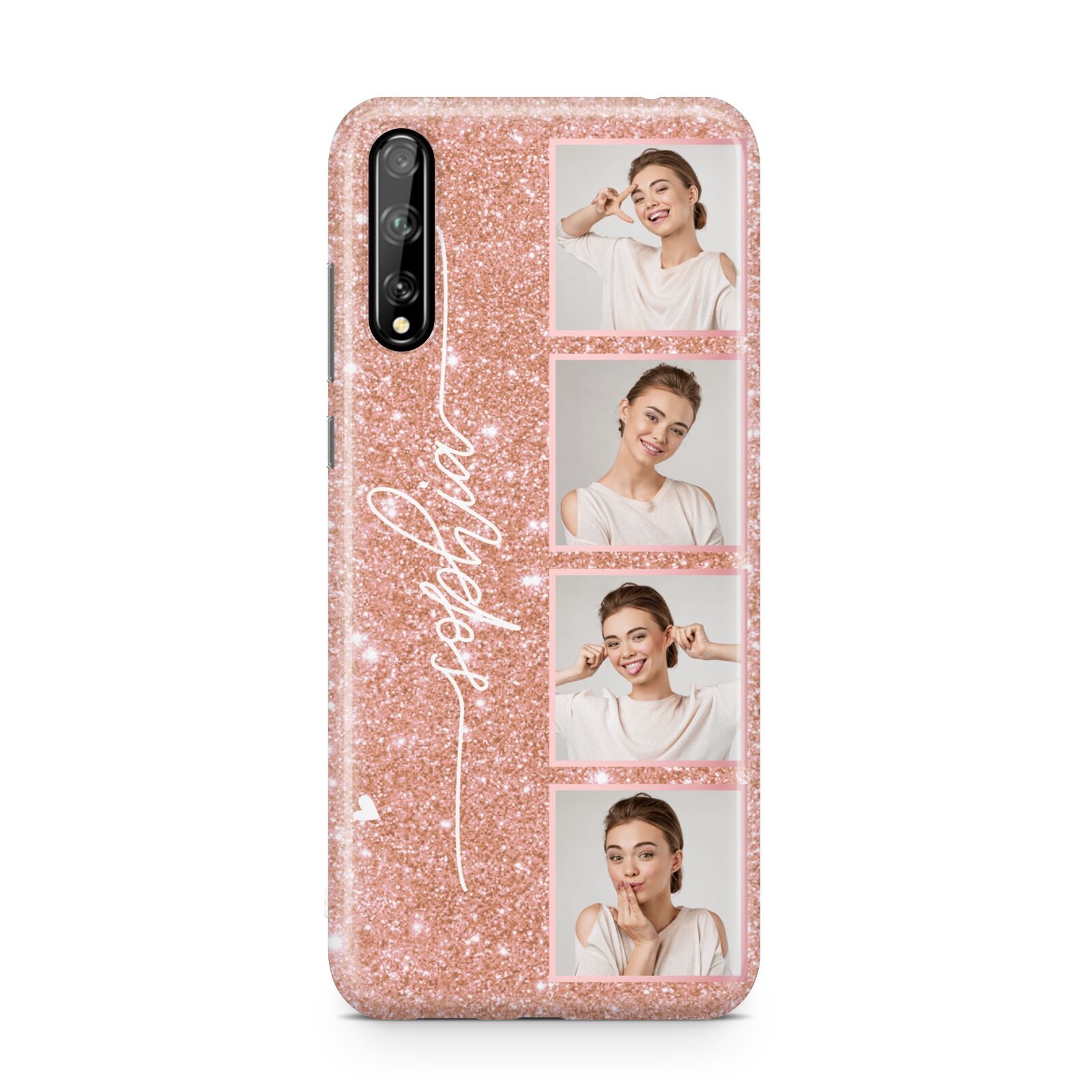 Custom Glitter Photo Strip Huawei Enjoy 10s Phone Case