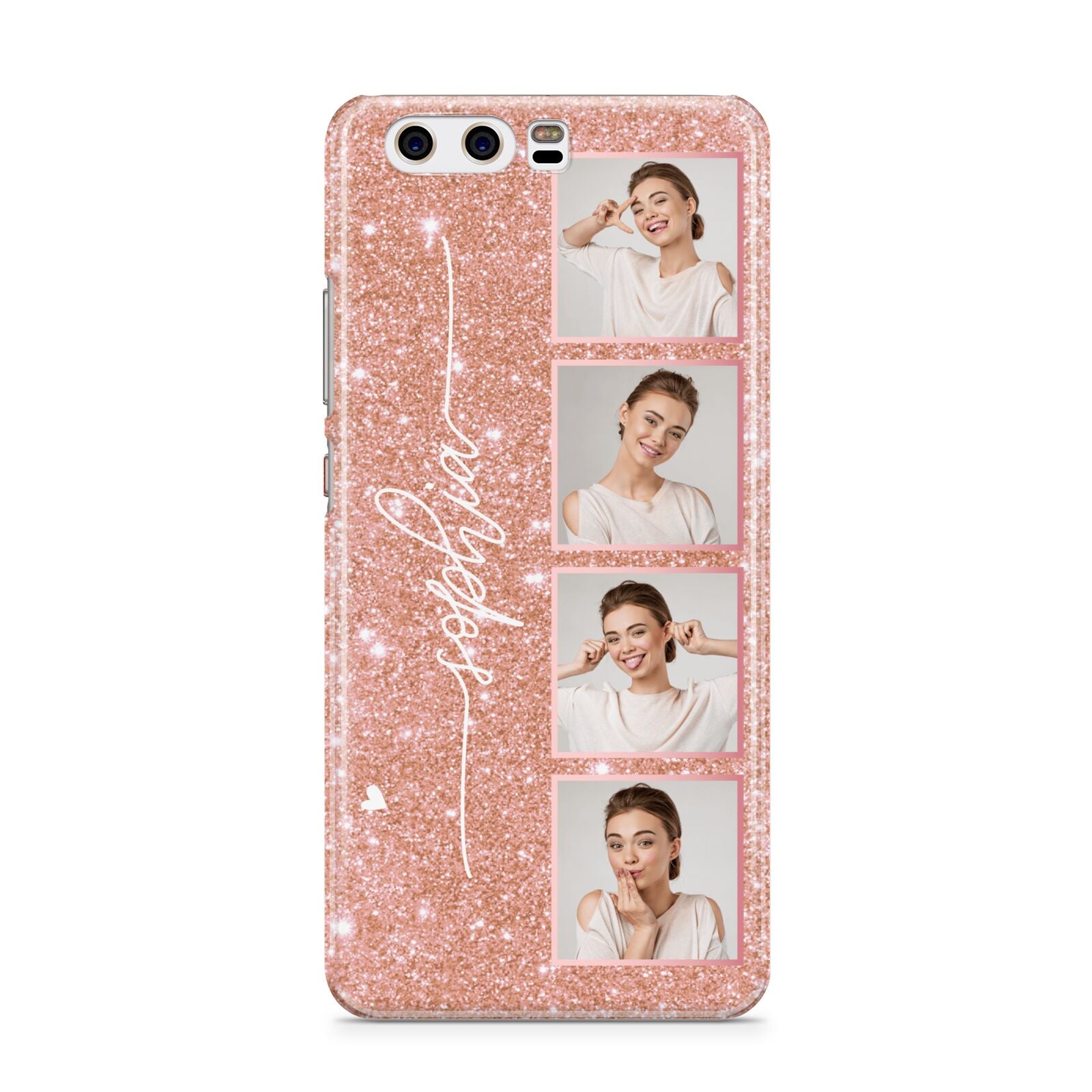 Custom Glitter Photo Strip Huawei P10 Phone Case