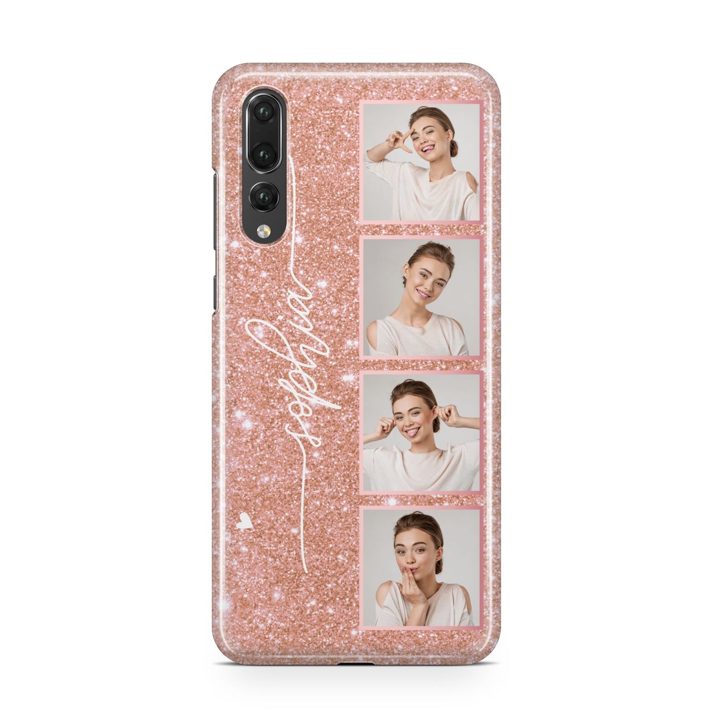 Custom Glitter Photo Strip Huawei P20 Pro Phone Case