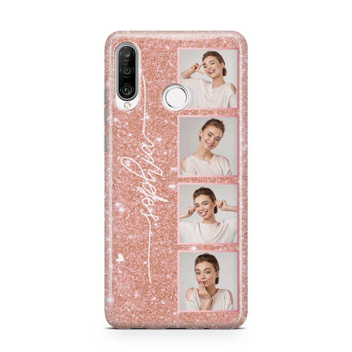 Custom Glitter Photo Strip Huawei P30 Lite Phone Case