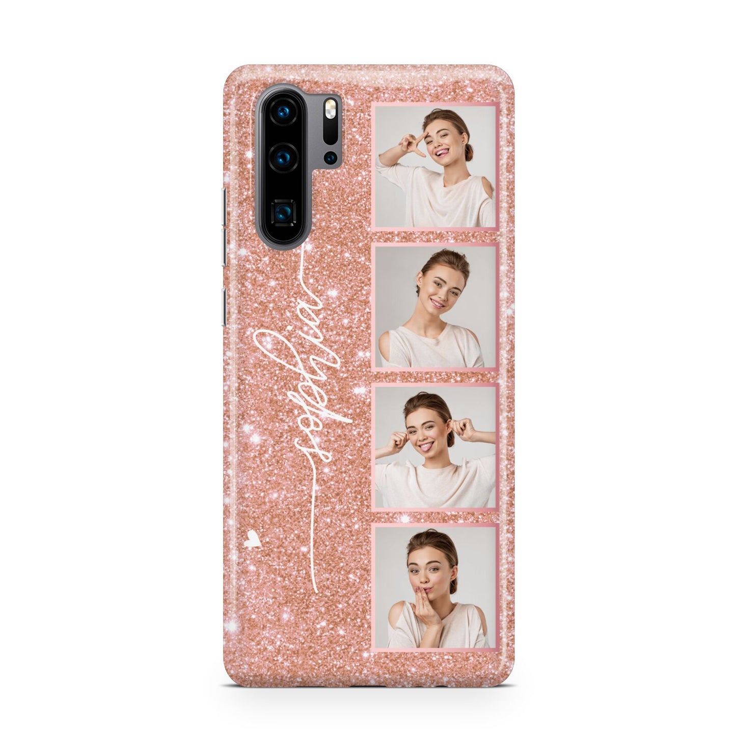 Custom Glitter Photo Strip Huawei P30 Pro Phone Case