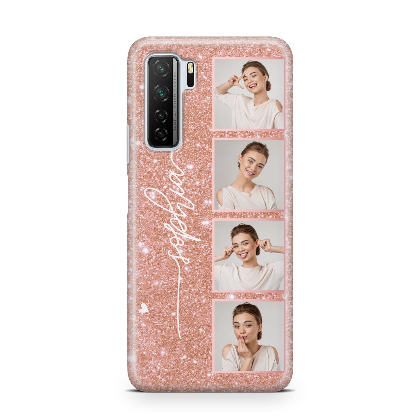 Custom Glitter Photo Strip Huawei P40 Lite 5G Phone Case