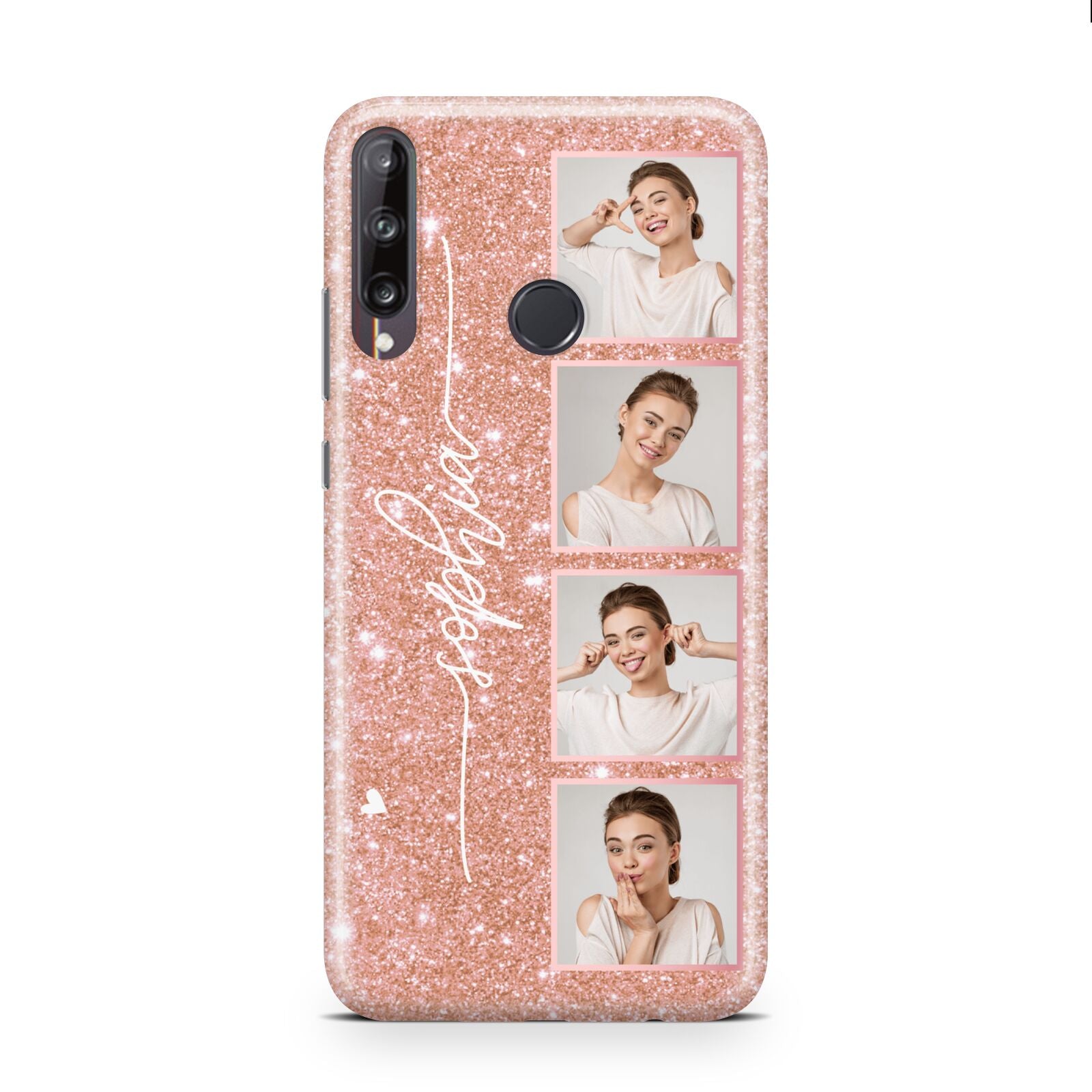 Custom Glitter Photo Strip Huawei P40 Lite E Phone Case