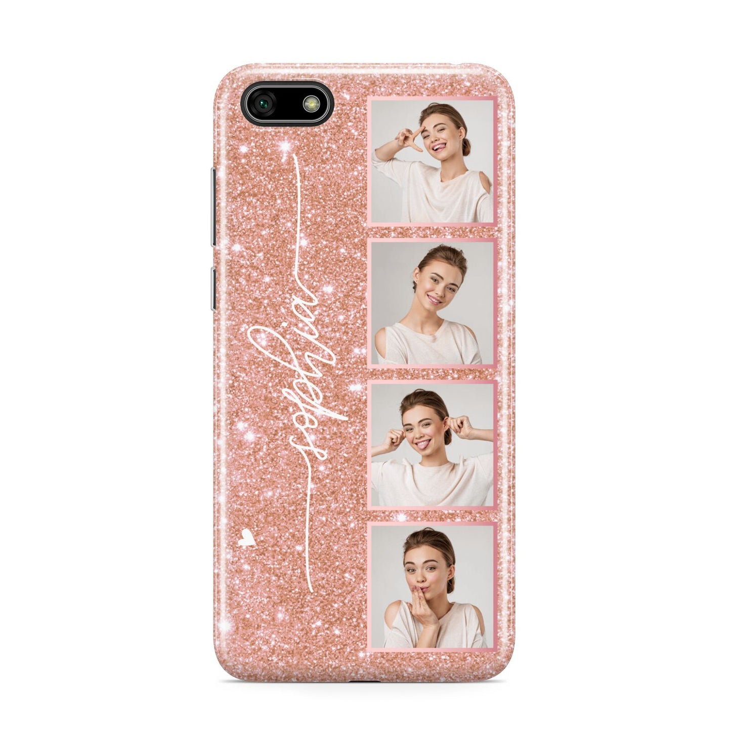 Custom Glitter Photo Strip Huawei Y5 Prime 2018 Phone Case