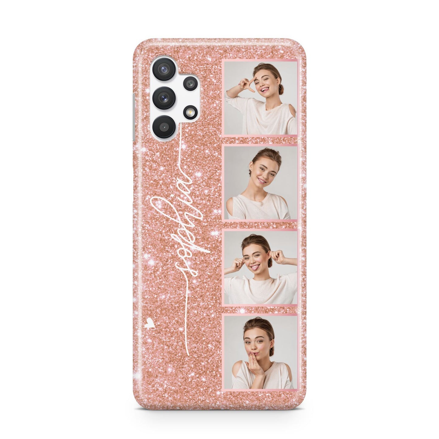 Custom Glitter Photo Strip Samsung A32 5G Case