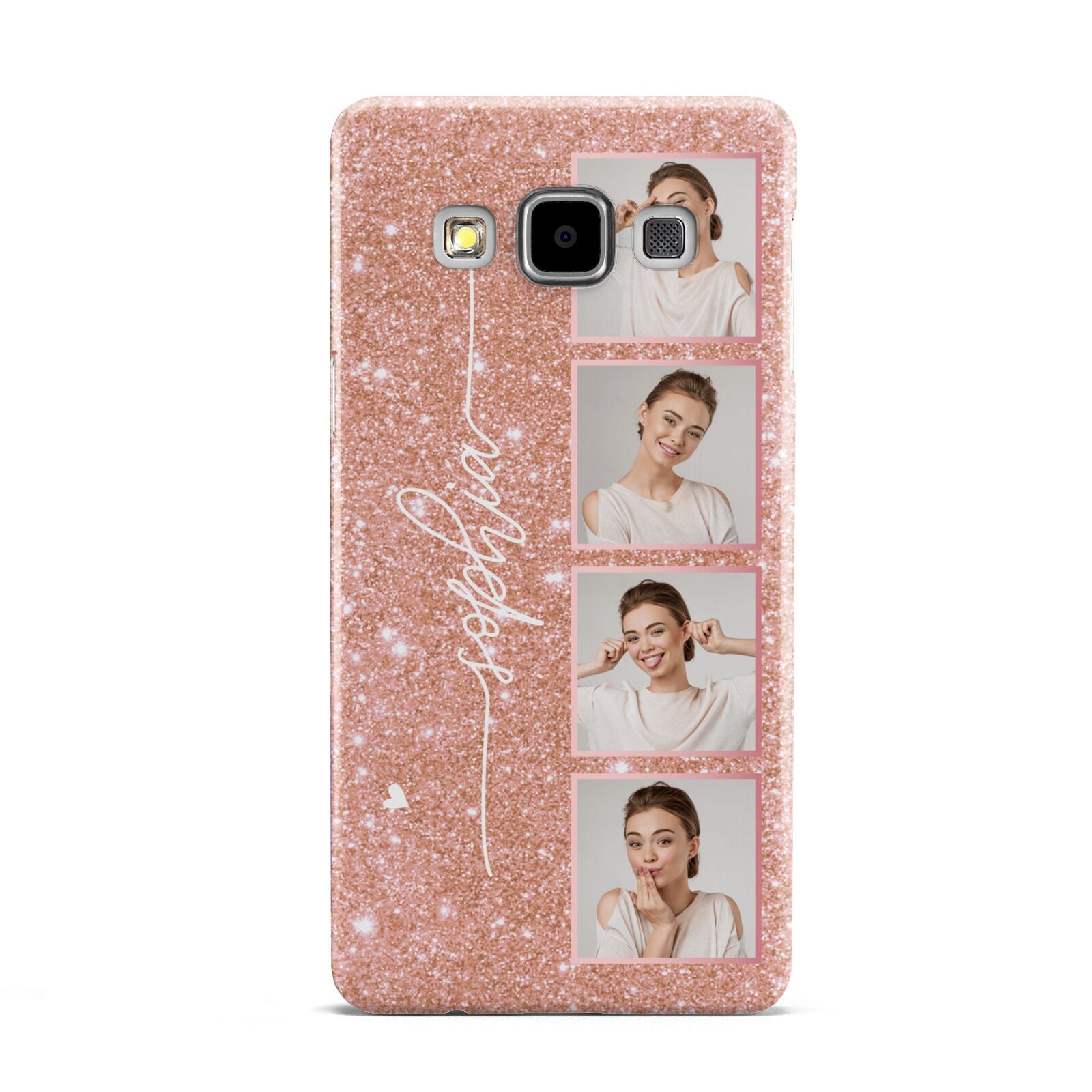 Custom Glitter Photo Strip Samsung Galaxy A5 Case