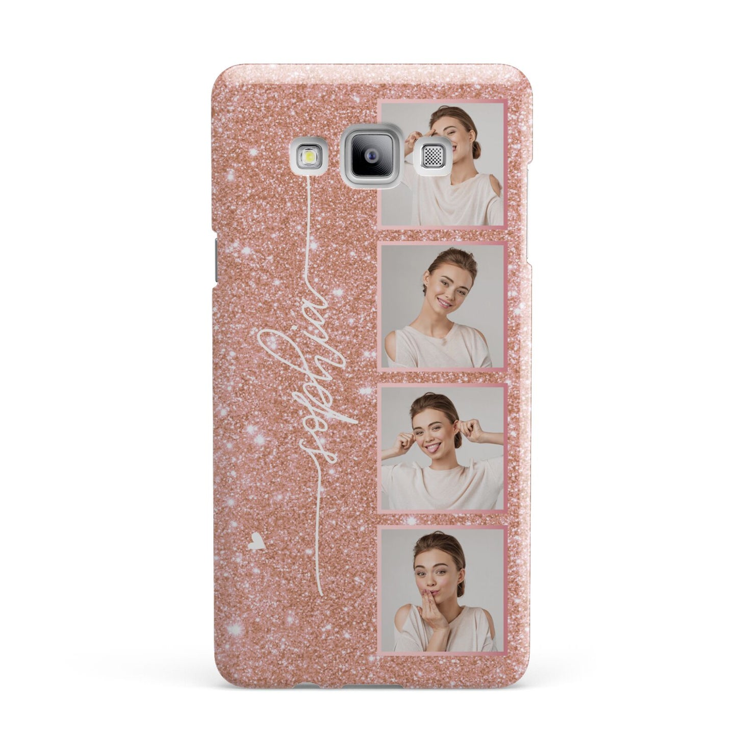 Custom Glitter Photo Strip Samsung Galaxy A7 2015 Case