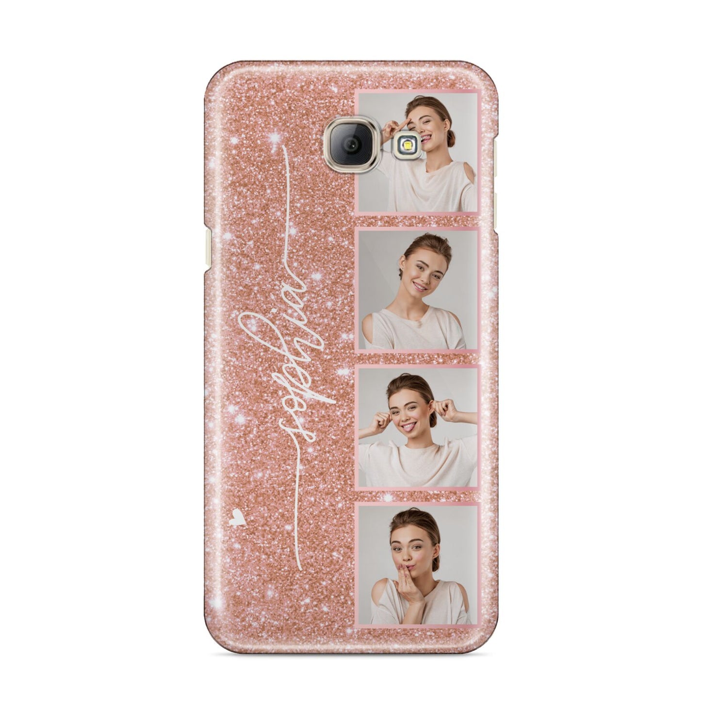 Custom Glitter Photo Strip Samsung Galaxy A8 2016 Case