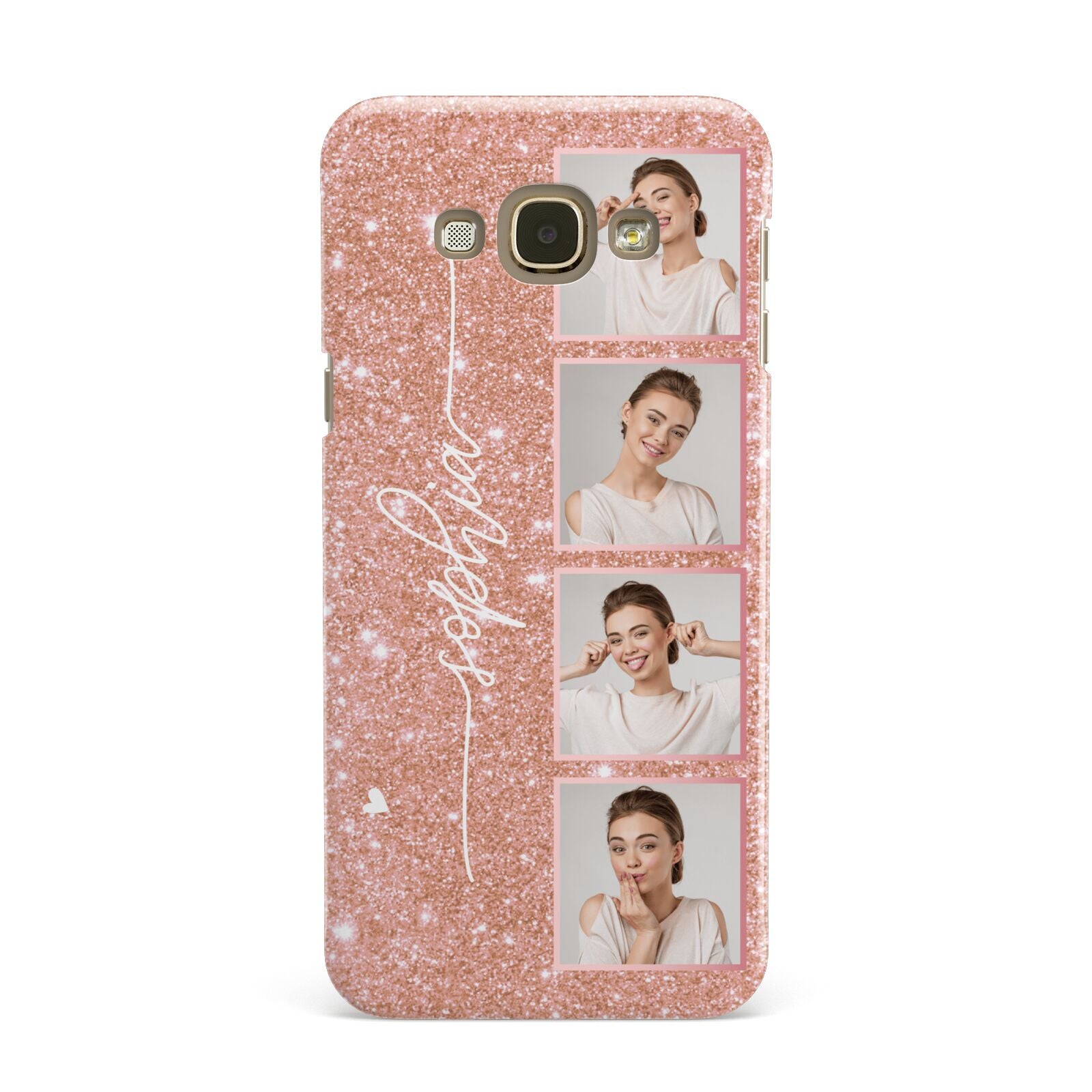 Custom Glitter Photo Strip Samsung Galaxy A8 Case