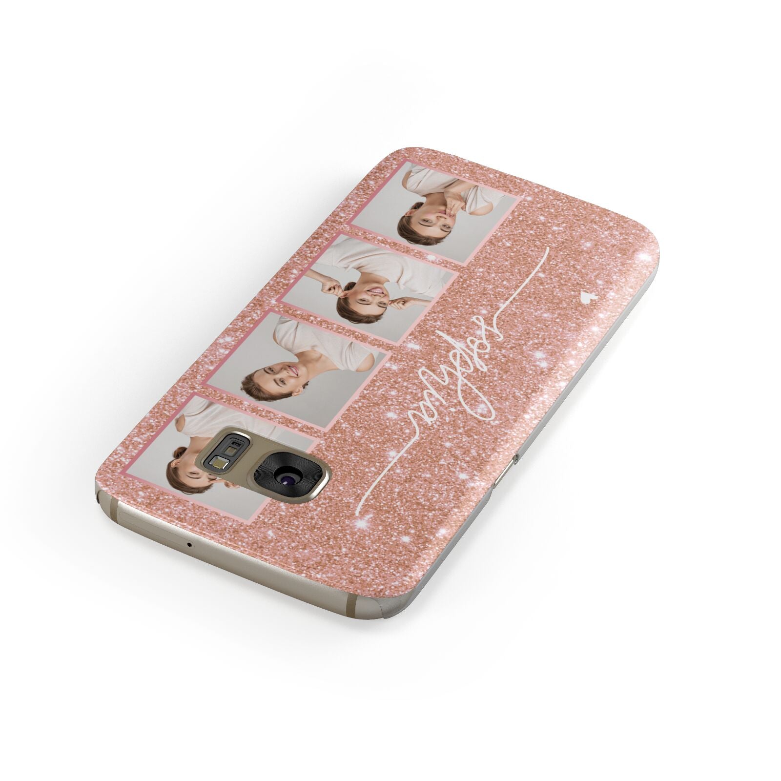 Custom Glitter Photo Strip Samsung Galaxy Case Front Close Up