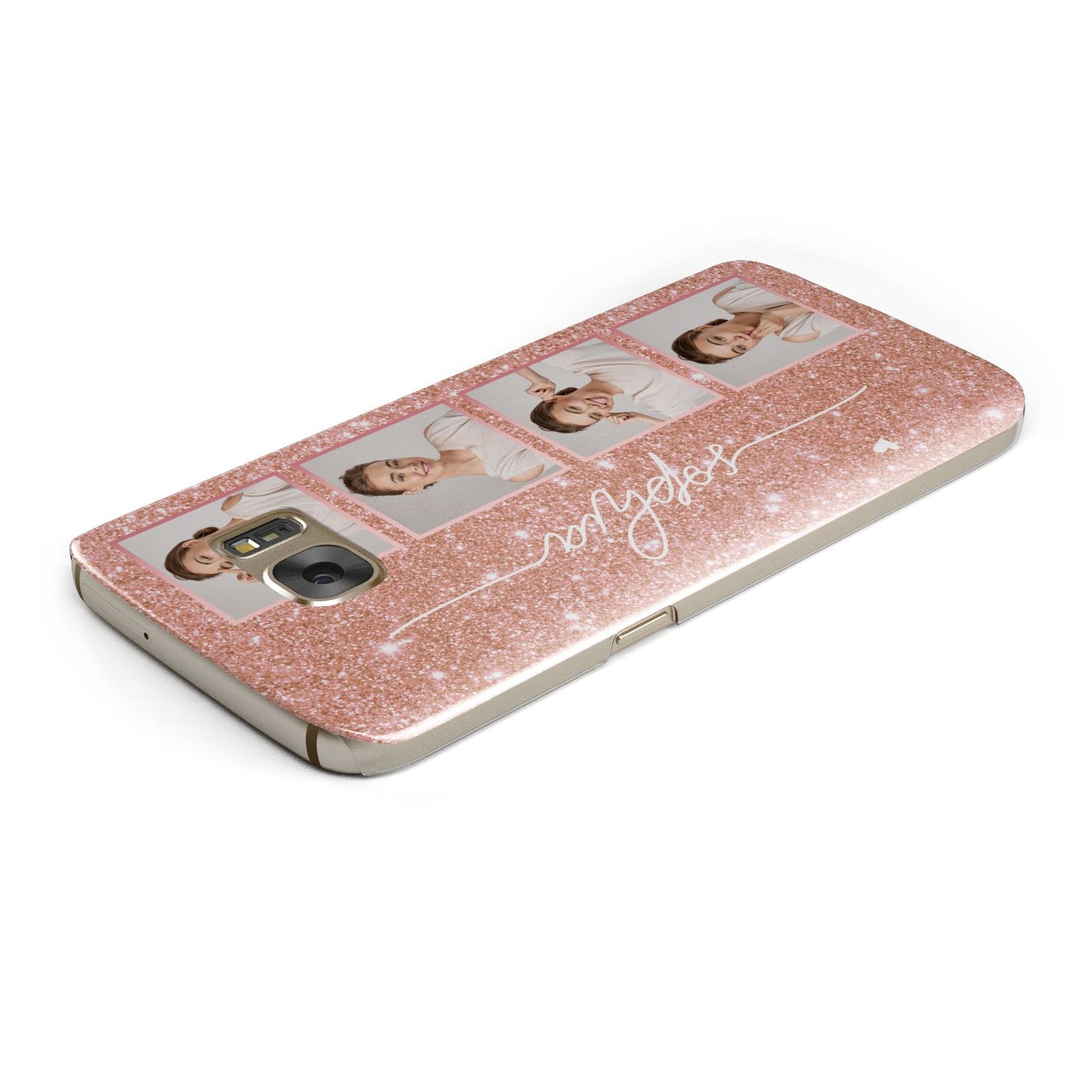 Custom Glitter Photo Strip Samsung Galaxy Case Top Cutout