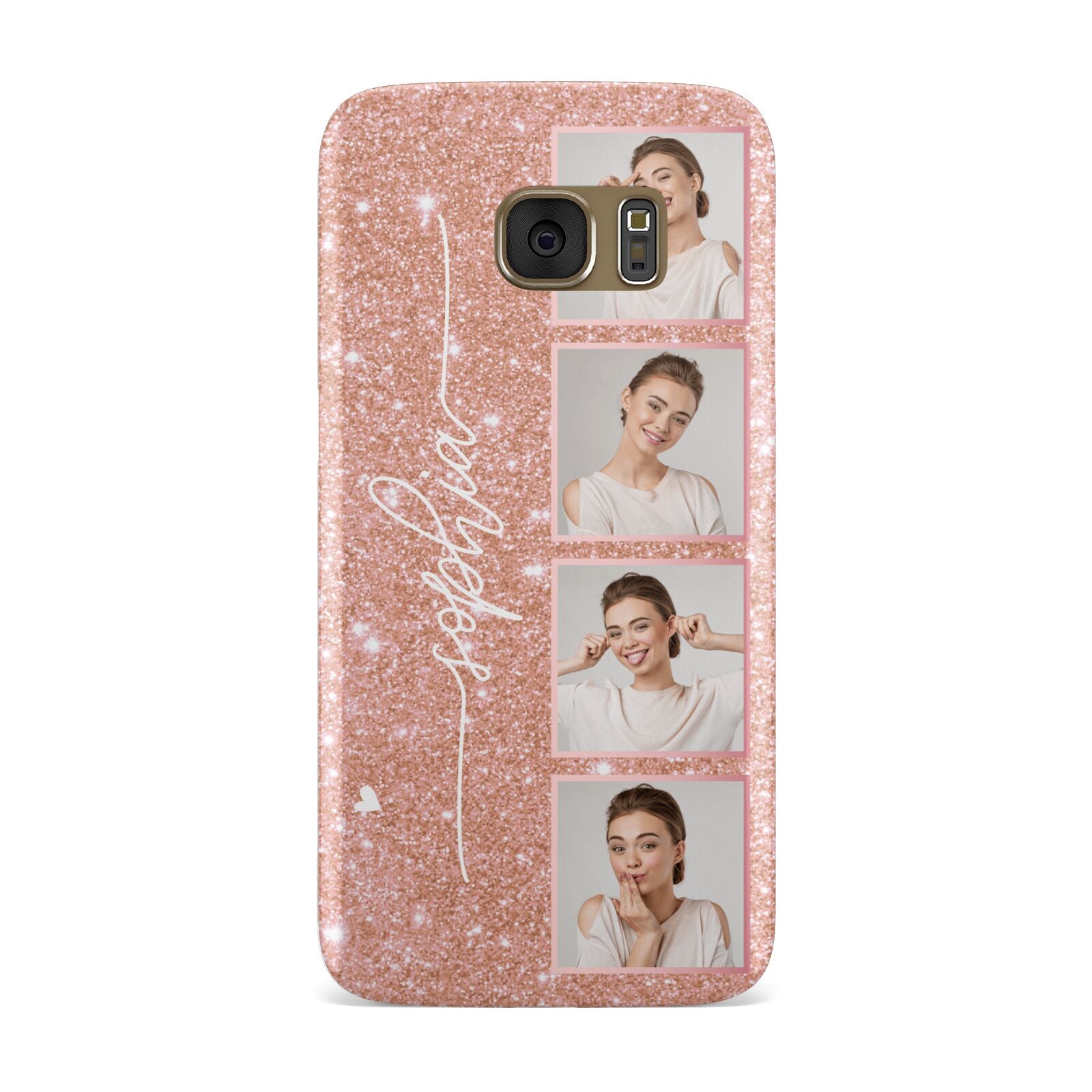 Custom Glitter Photo Strip Samsung Galaxy Case