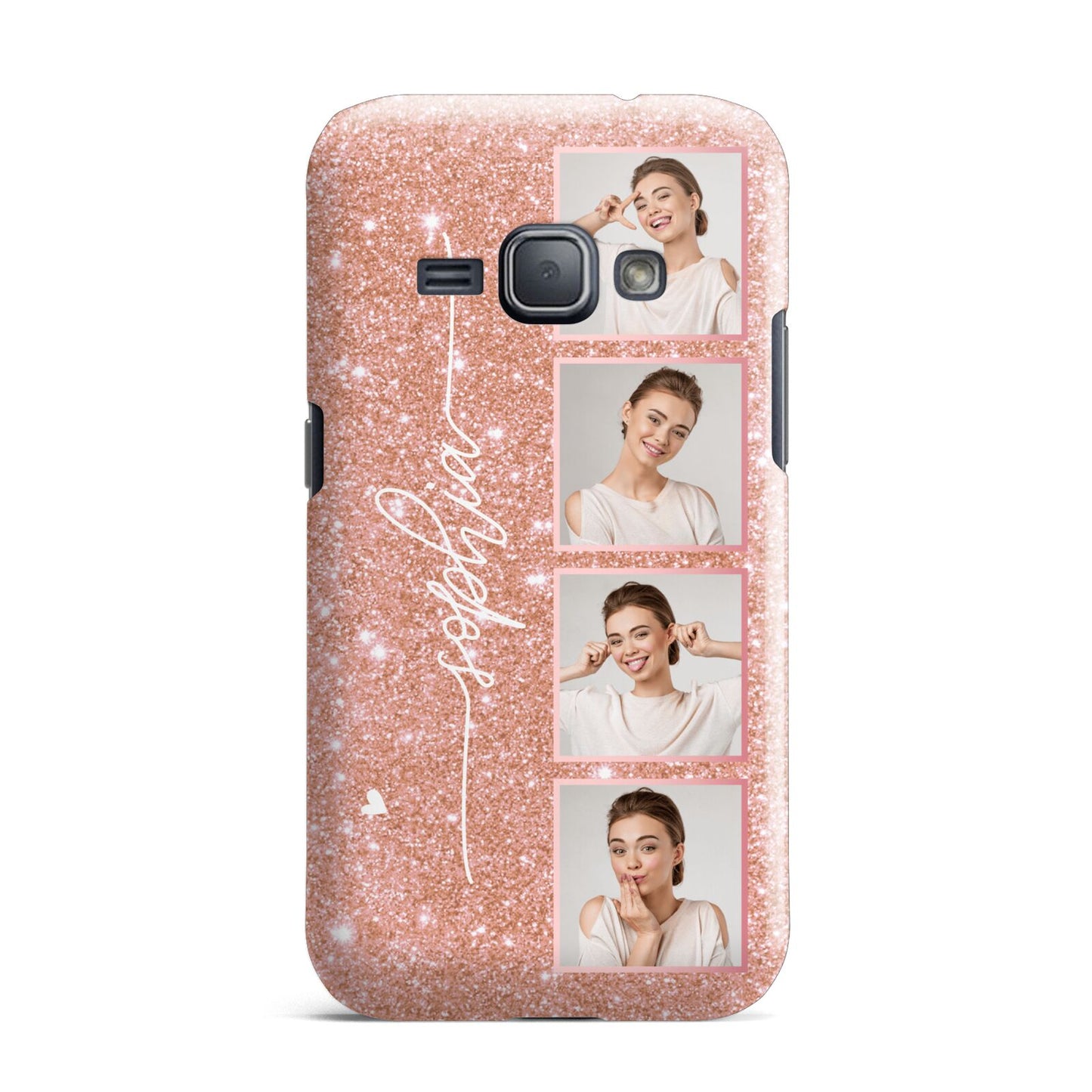 Custom Glitter Photo Strip Samsung Galaxy J1 2016 Case