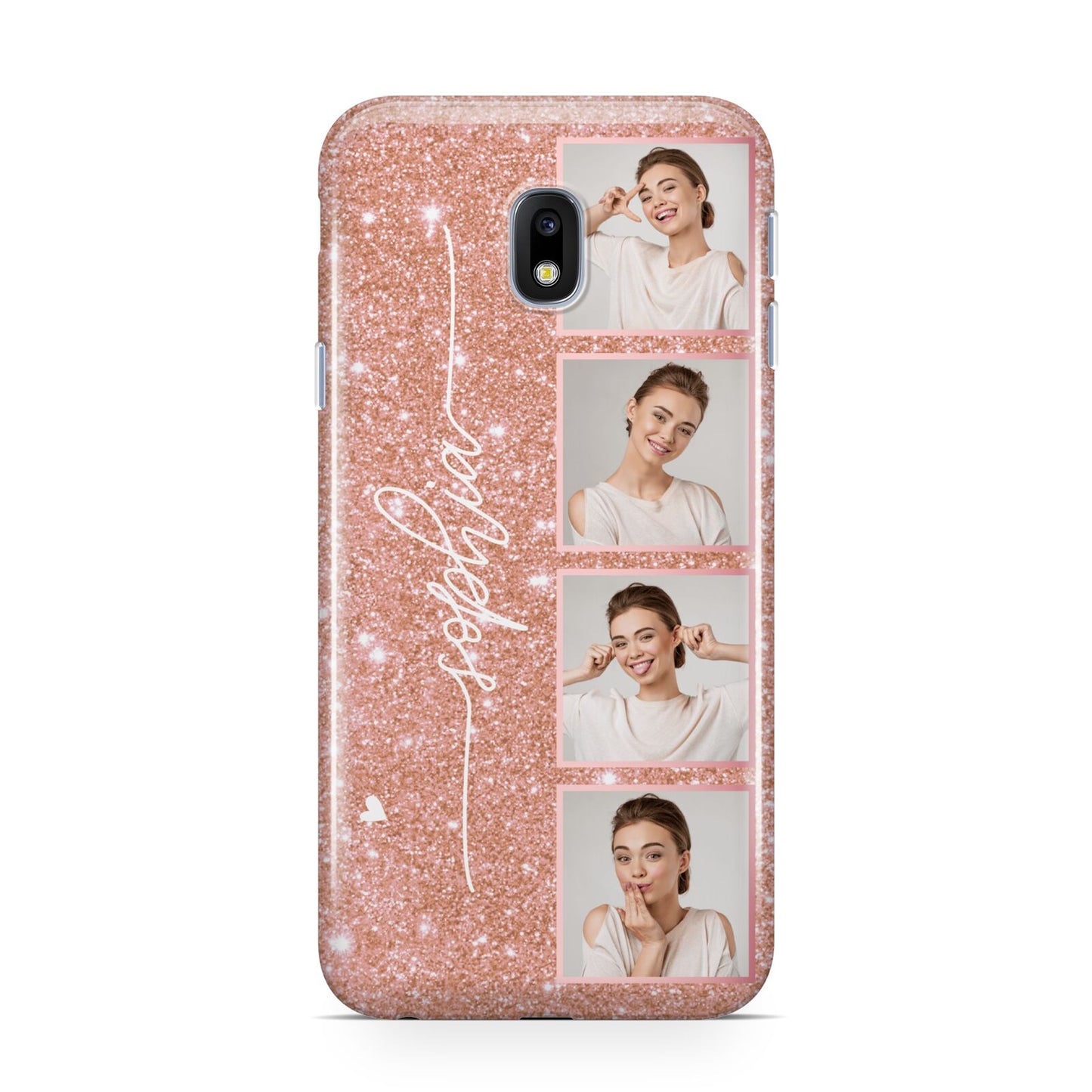 Custom Glitter Photo Strip Samsung Galaxy J3 2017 Case