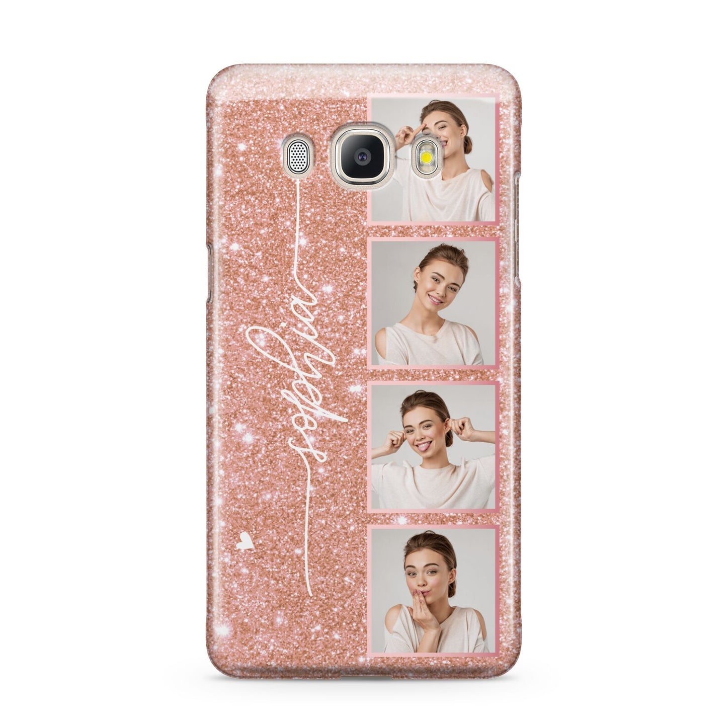 Custom Glitter Photo Strip Samsung Galaxy J5 2016 Case