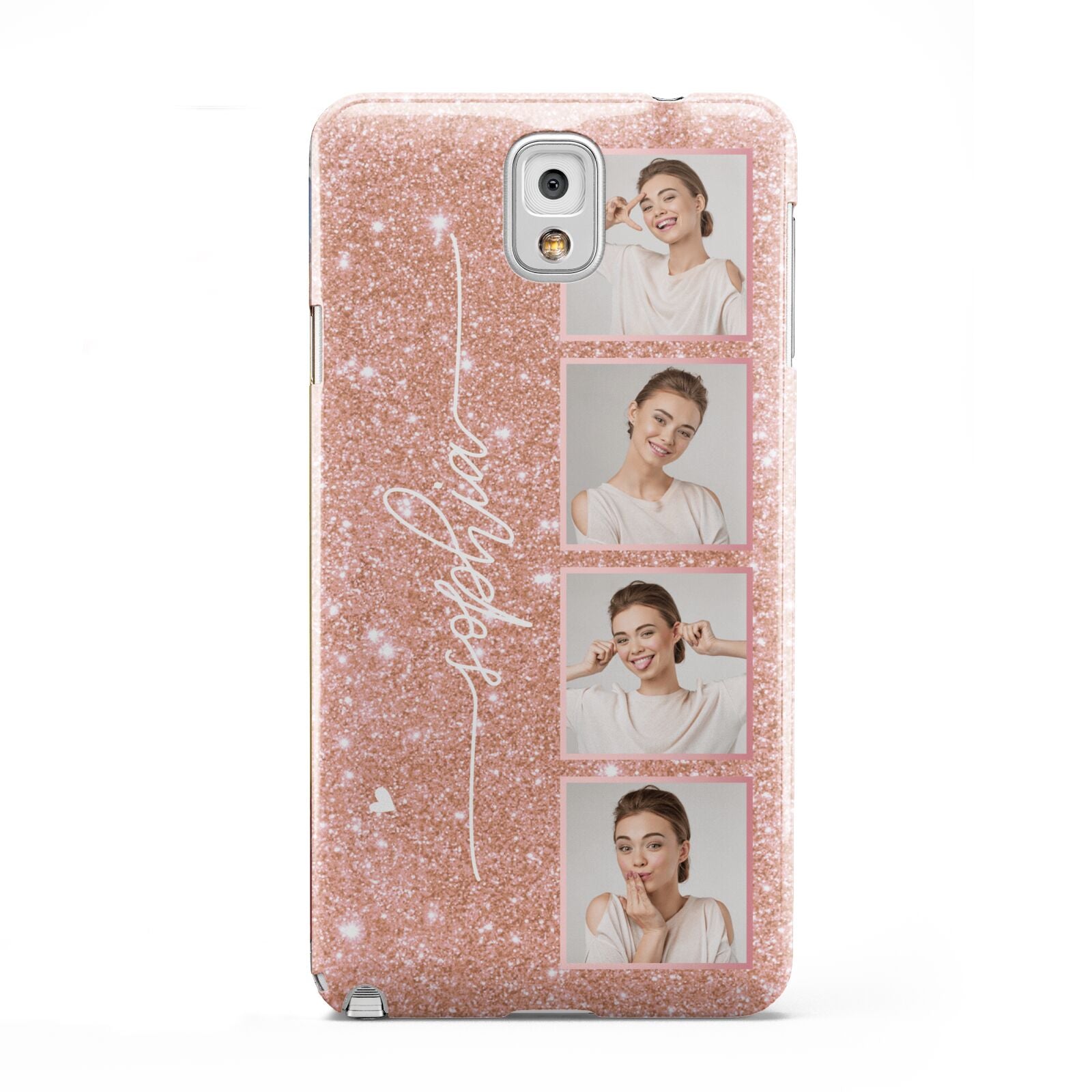 Custom Glitter Photo Strip Samsung Galaxy Note 3 Case