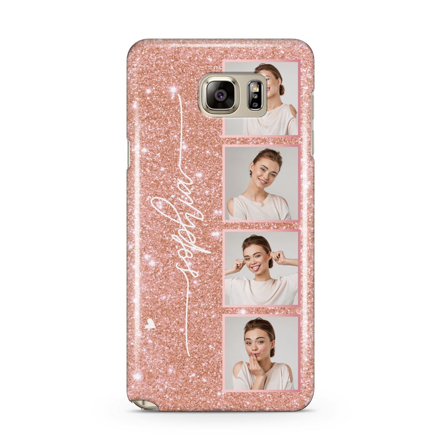 Custom Glitter Photo Strip Samsung Galaxy Note 5 Case