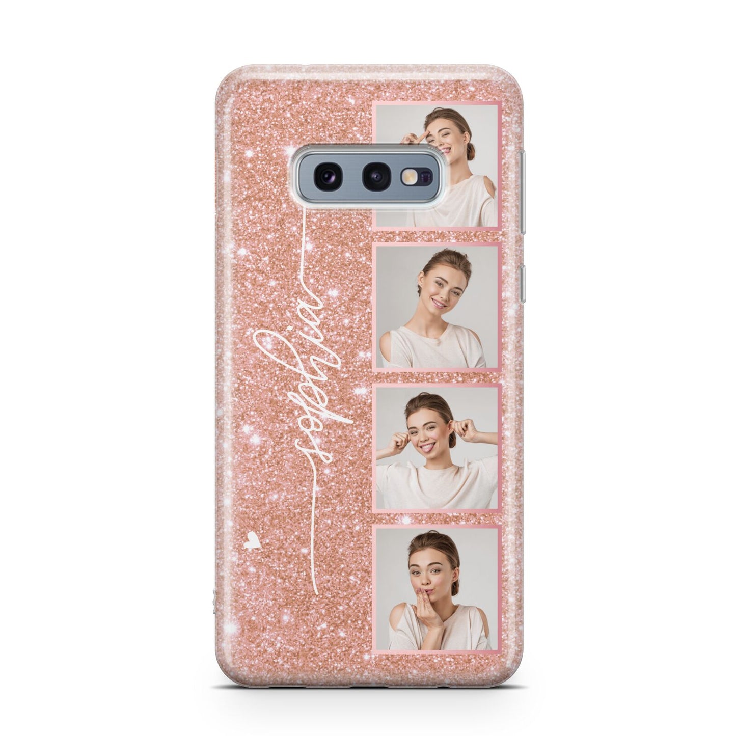 Custom Glitter Photo Strip Samsung Galaxy S10E Case