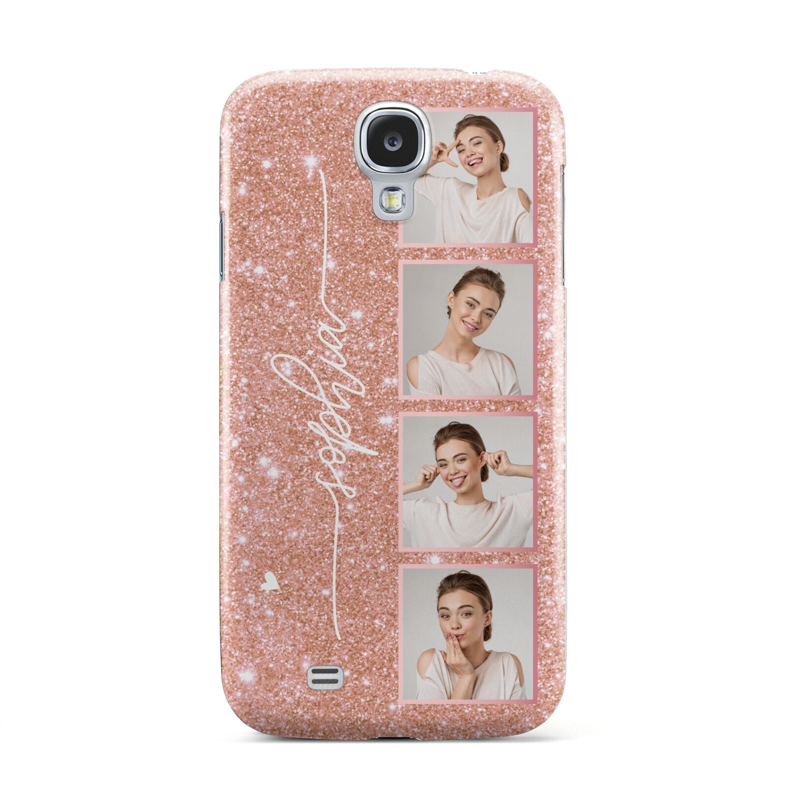 Custom Glitter Photo Strip Samsung Galaxy S4 Case