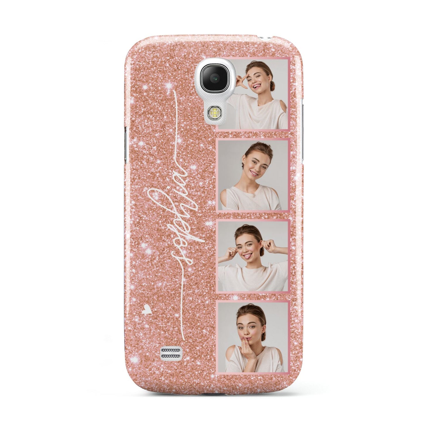 Custom Glitter Photo Strip Samsung Galaxy S4 Mini Case