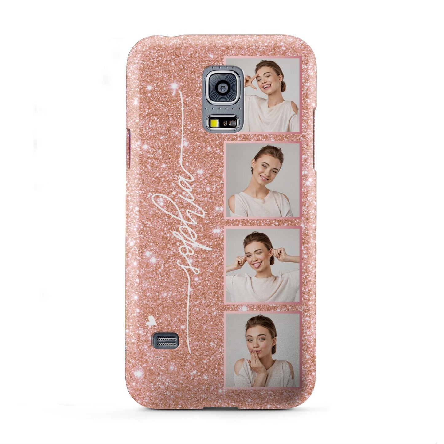 Custom Glitter Photo Strip Samsung Galaxy S5 Mini Case