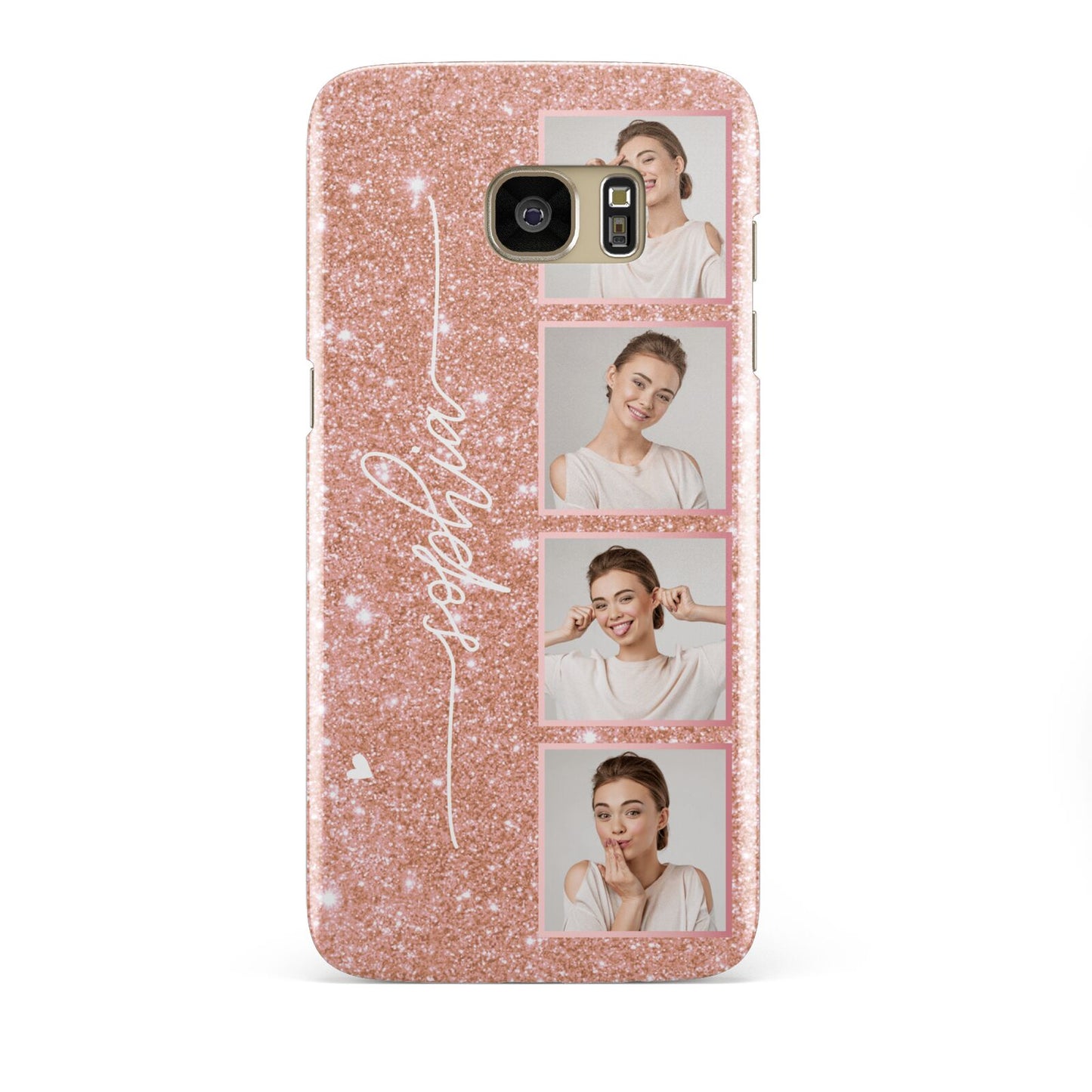 Custom Glitter Photo Strip Samsung Galaxy S7 Edge Case