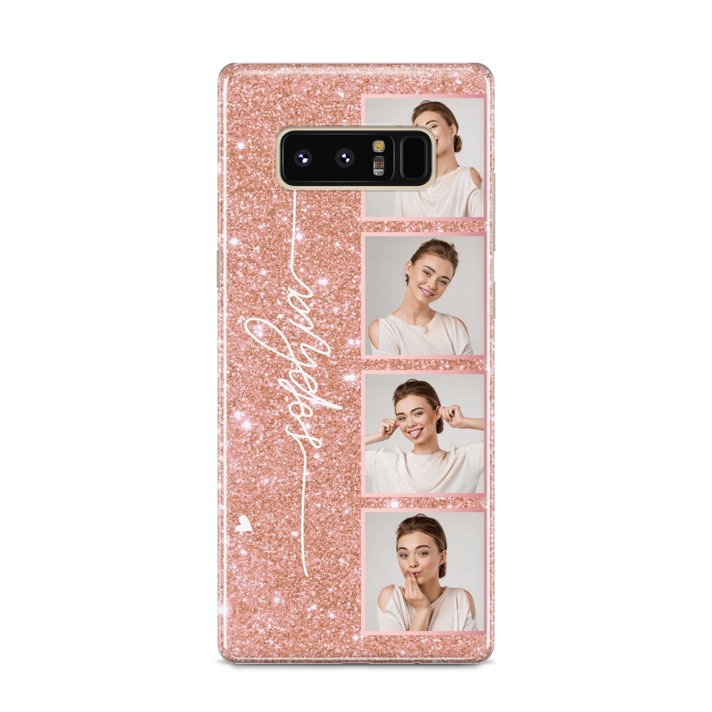 Custom Glitter Photo Strip Samsung Galaxy S8 Case