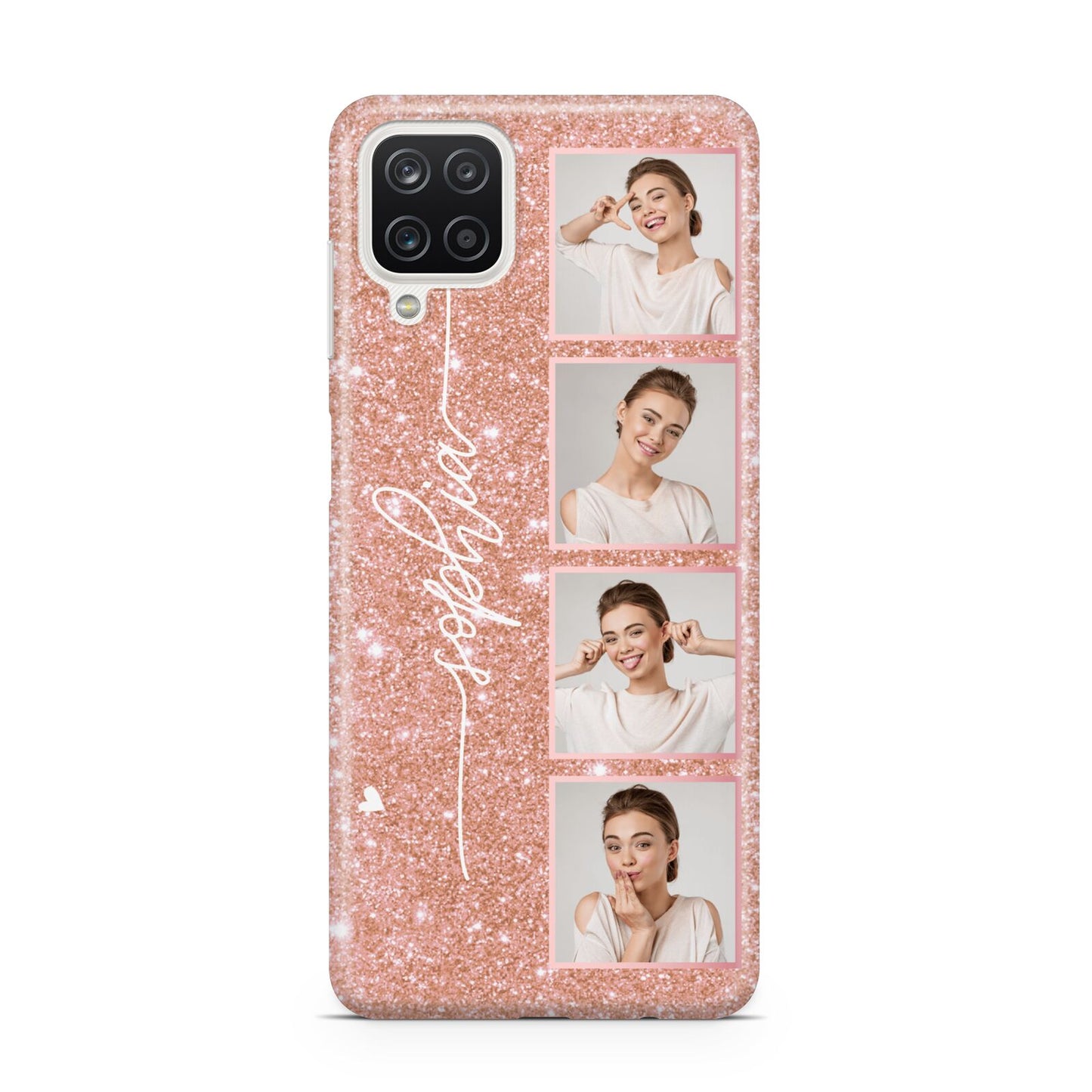 Custom Glitter Photo Strip Samsung M12 Case