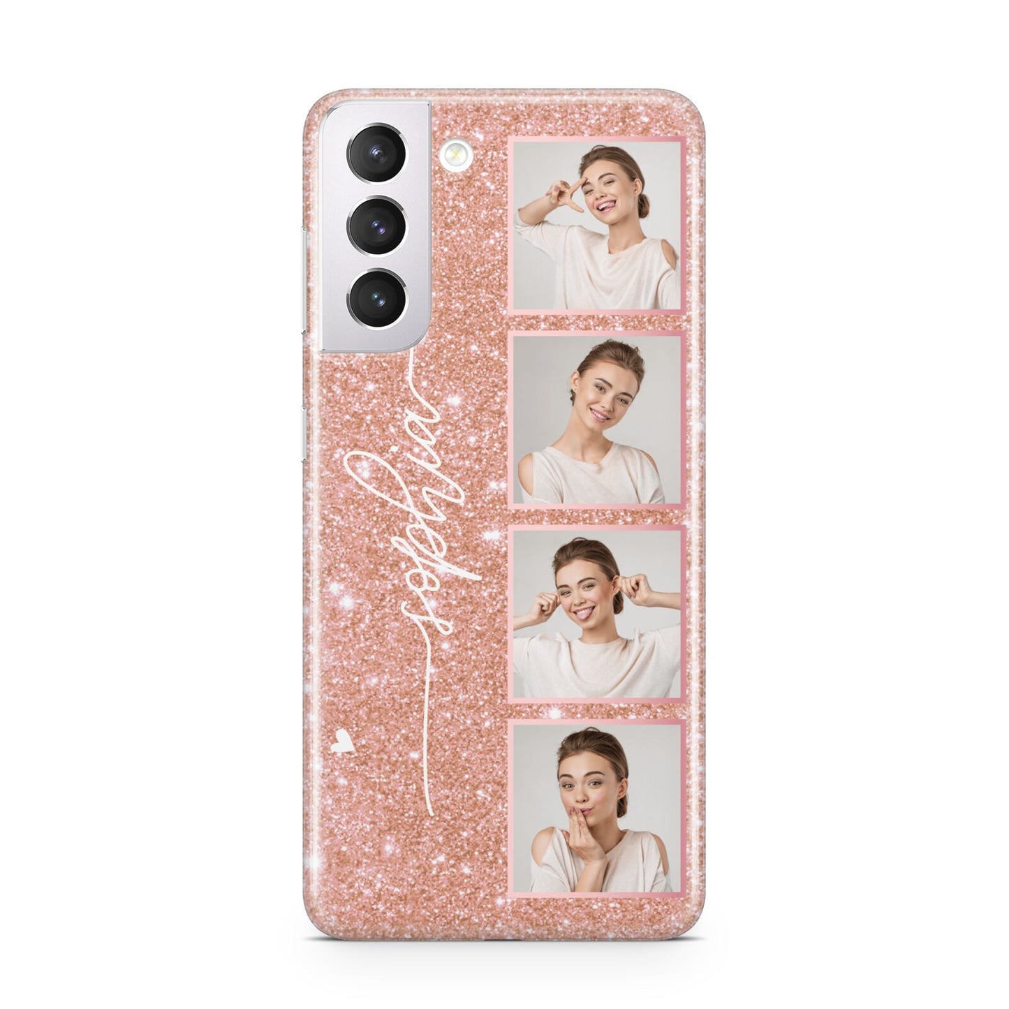 Custom Glitter Photo Strip Samsung S21 Case