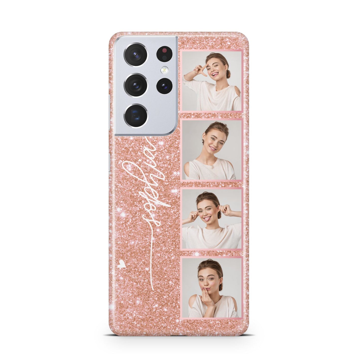 Custom Glitter Photo Strip Samsung S21 Ultra Case