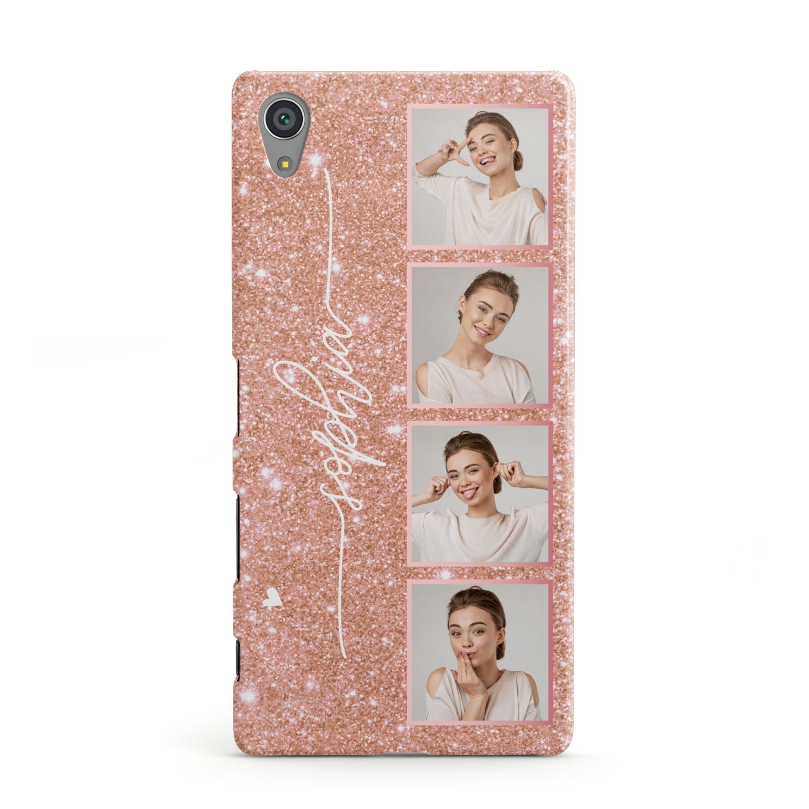 Custom Glitter Photo Strip Sony Xperia Case